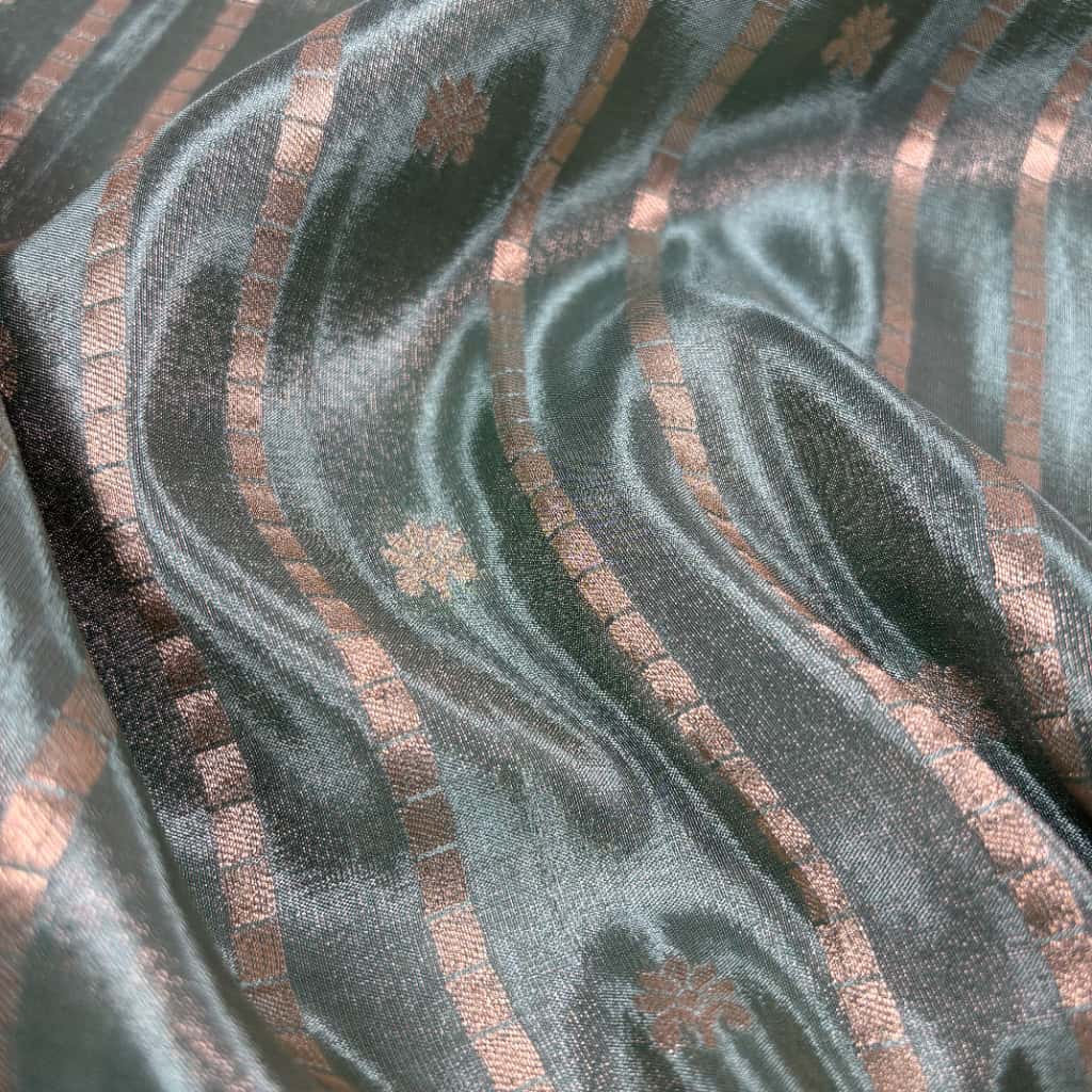 Green Banarasi Tissue Silk Saree