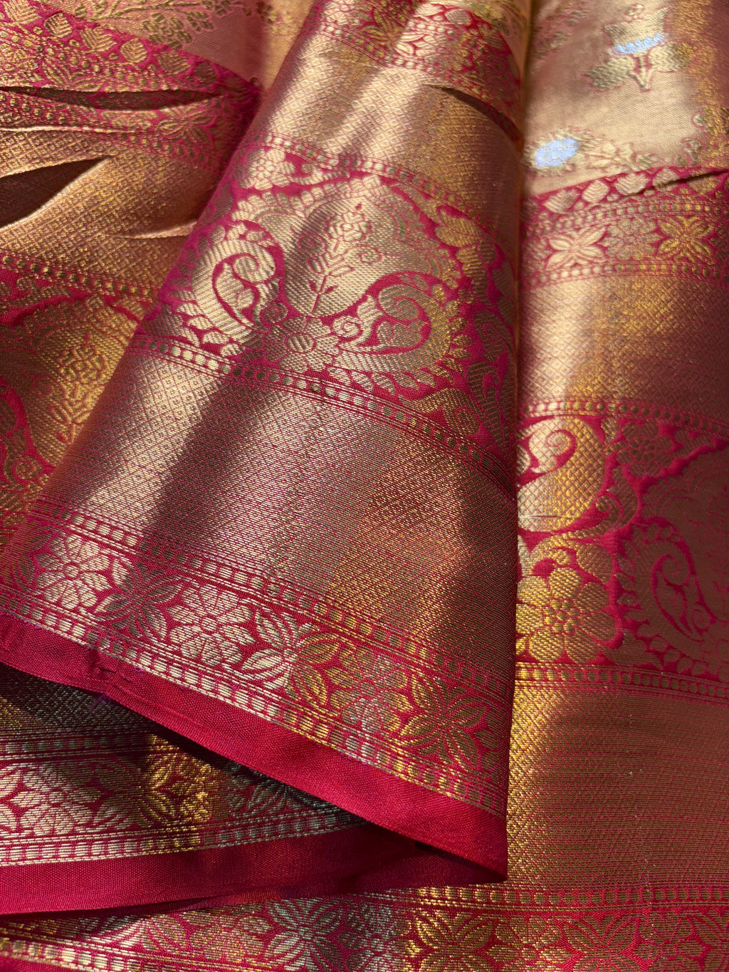 Bronze Banarasi Katan Tissue Alfi Silk Saree