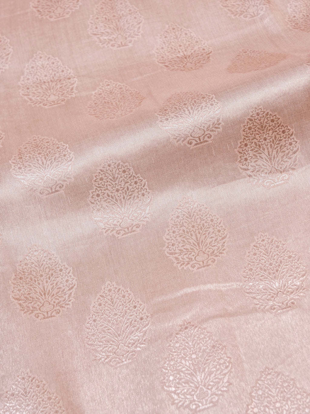 Handwoven Cream Banarasi Katan Soft Tissue Silk Saree