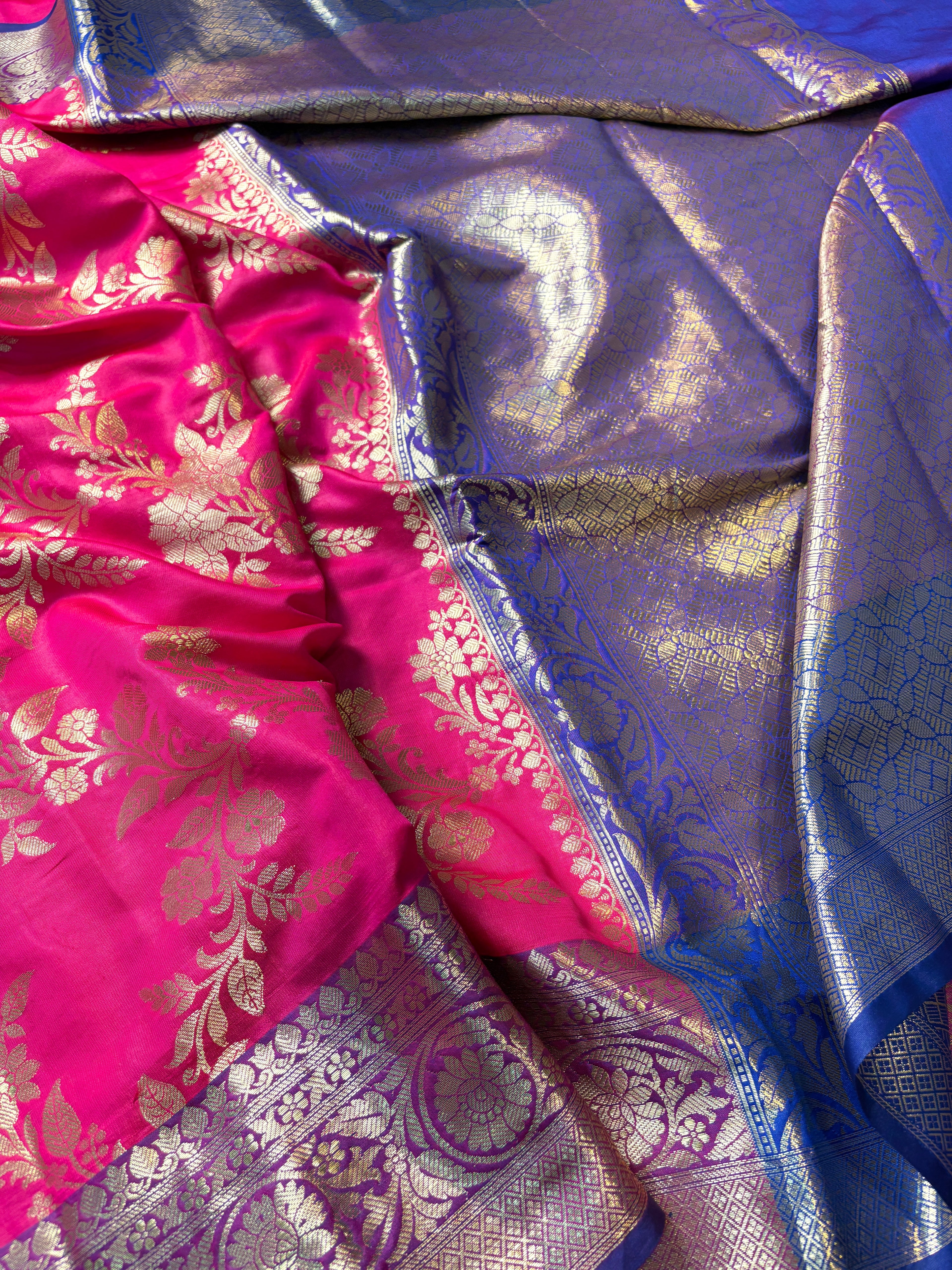 Contrast Banarasi Fancy Katan Saree