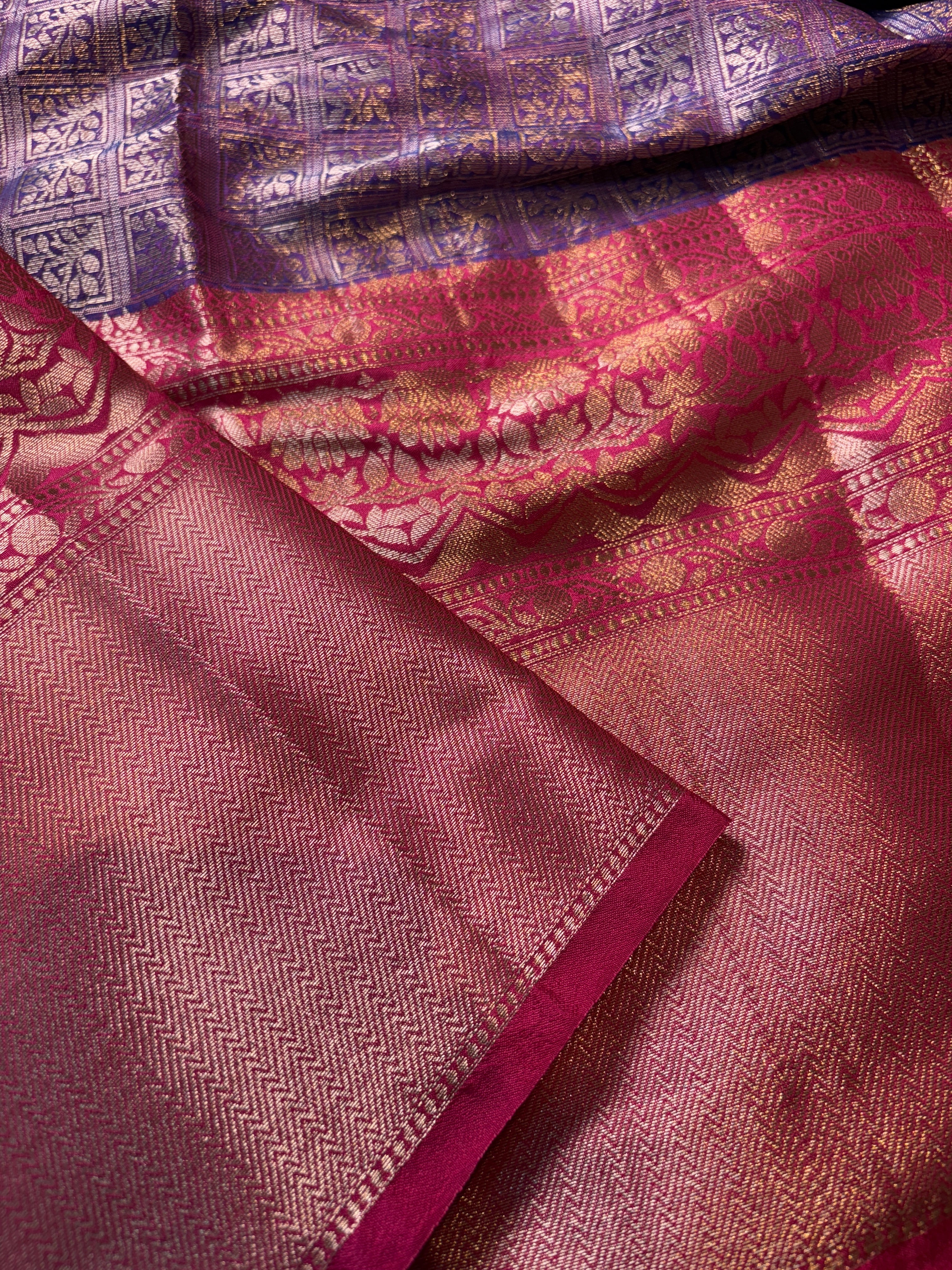 Contrast Banarasi Fancy Katan Saree