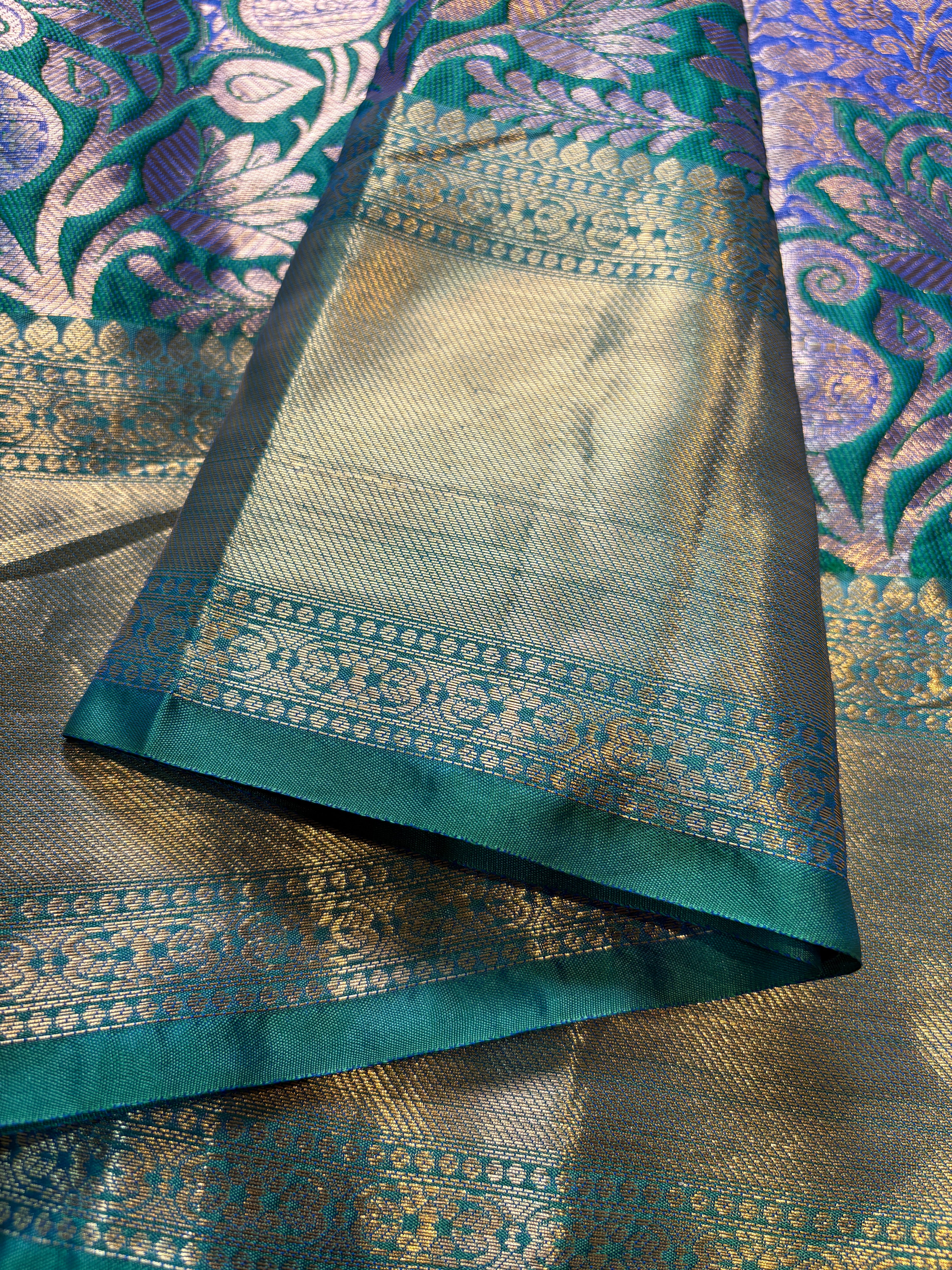 Contrast Banarasi Fancy Katan Brocade Silk Saree
