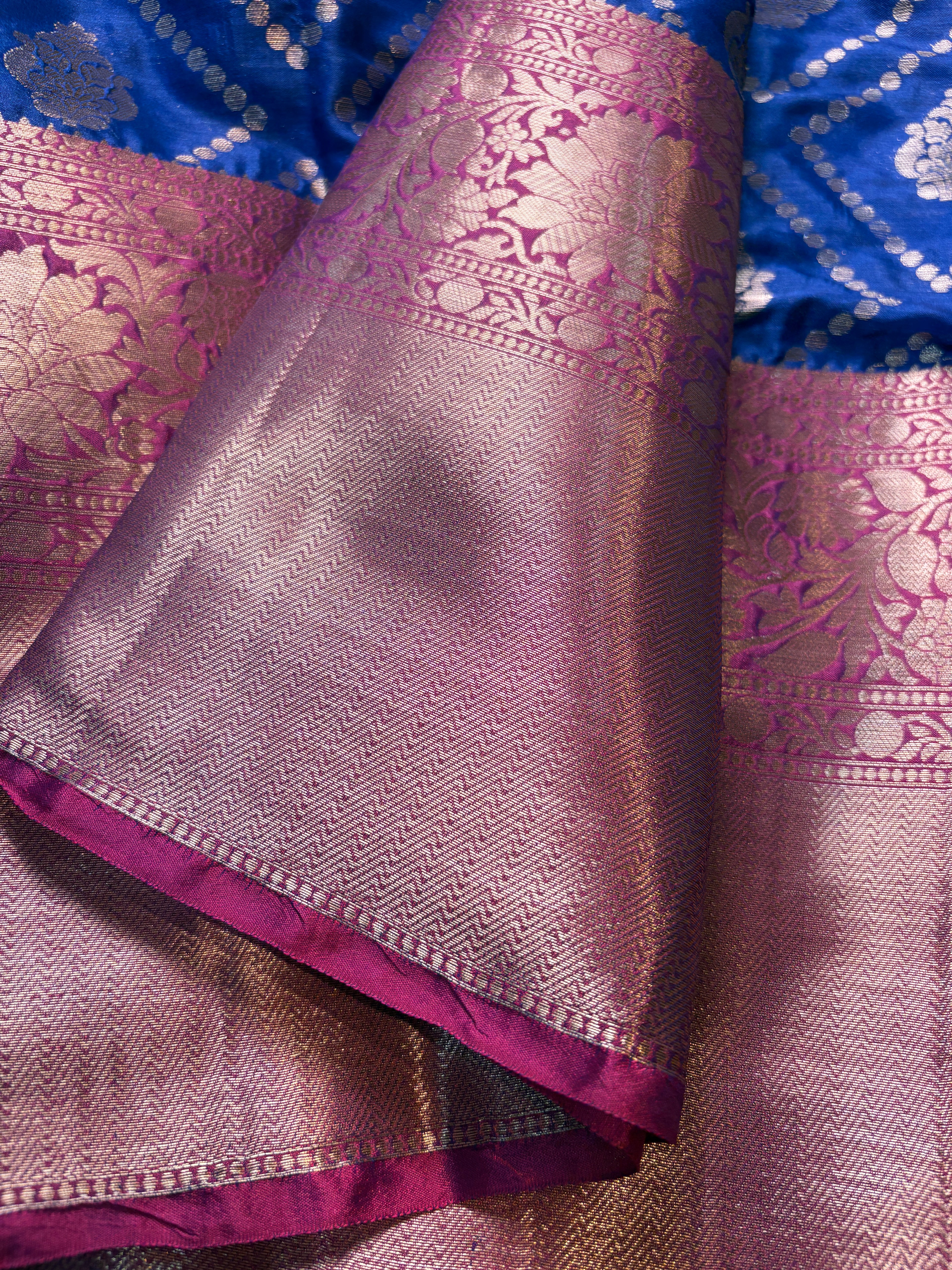 Contrast Banarasi Fancy Katan Saree