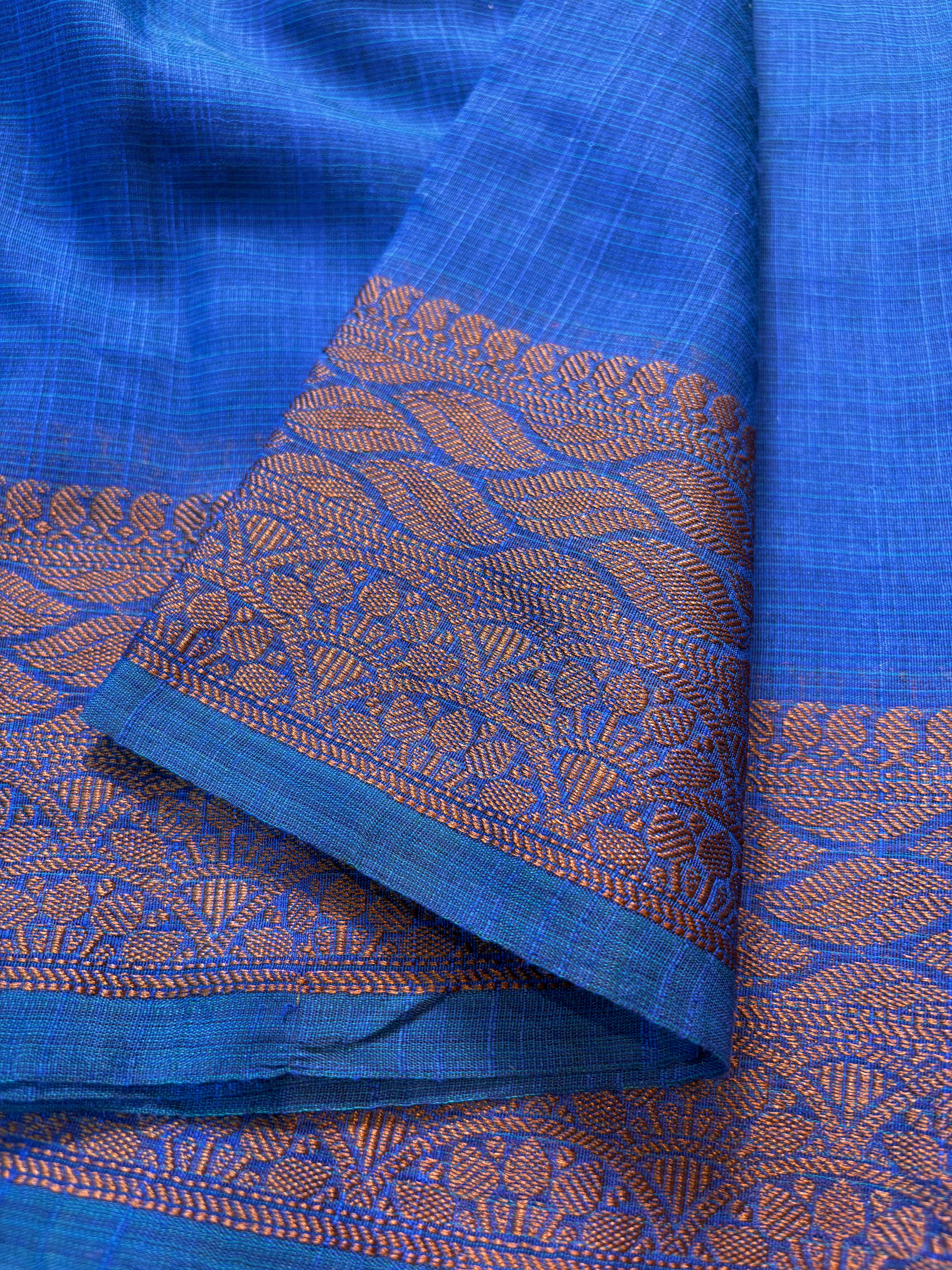 Royal Blue Banarasi Fancy Mesrise Saree