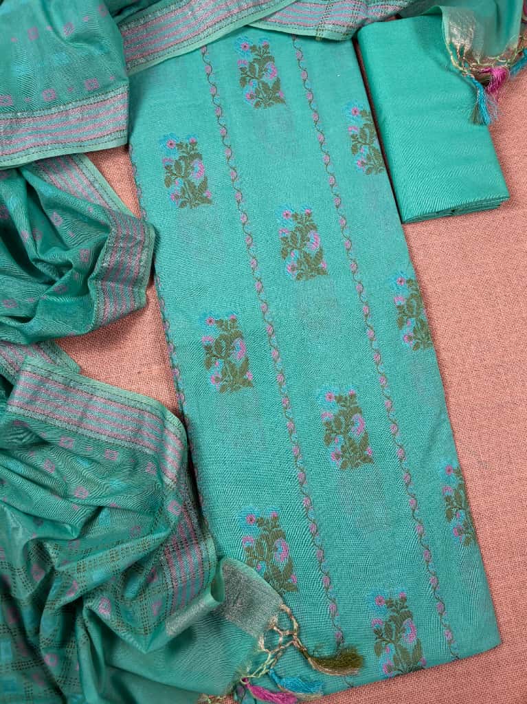 Sea Green Banarasi Georgette Suit