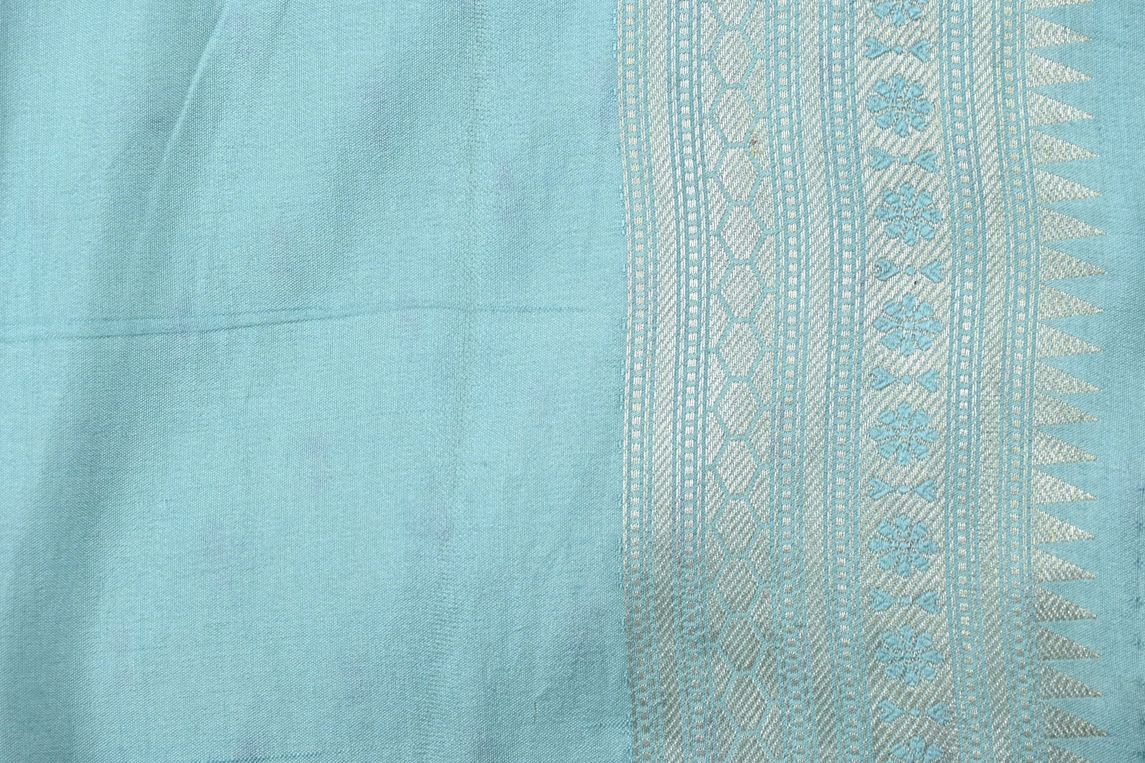 Shi Green Pure Banarasi Katan Tissue Silk Saree