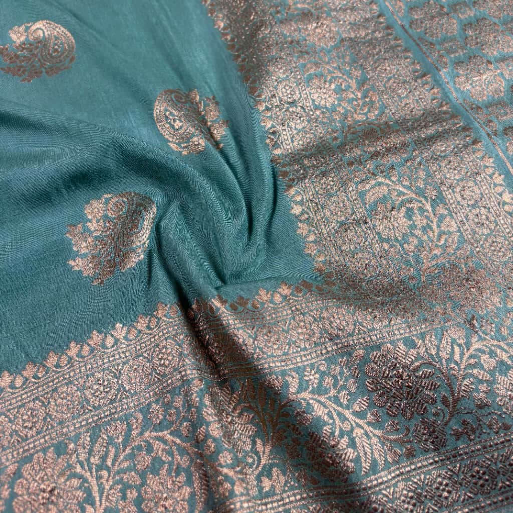 Shi Green Banarasi Mango Silk Saree