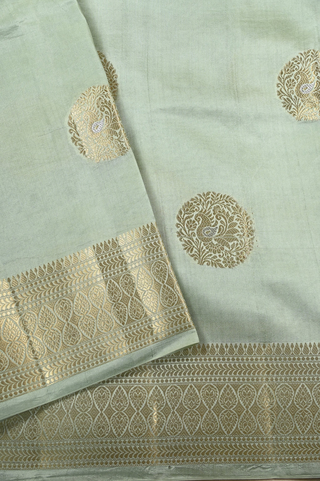 Dual Tone Pure Banarasi Katan Alfi Silk Saree