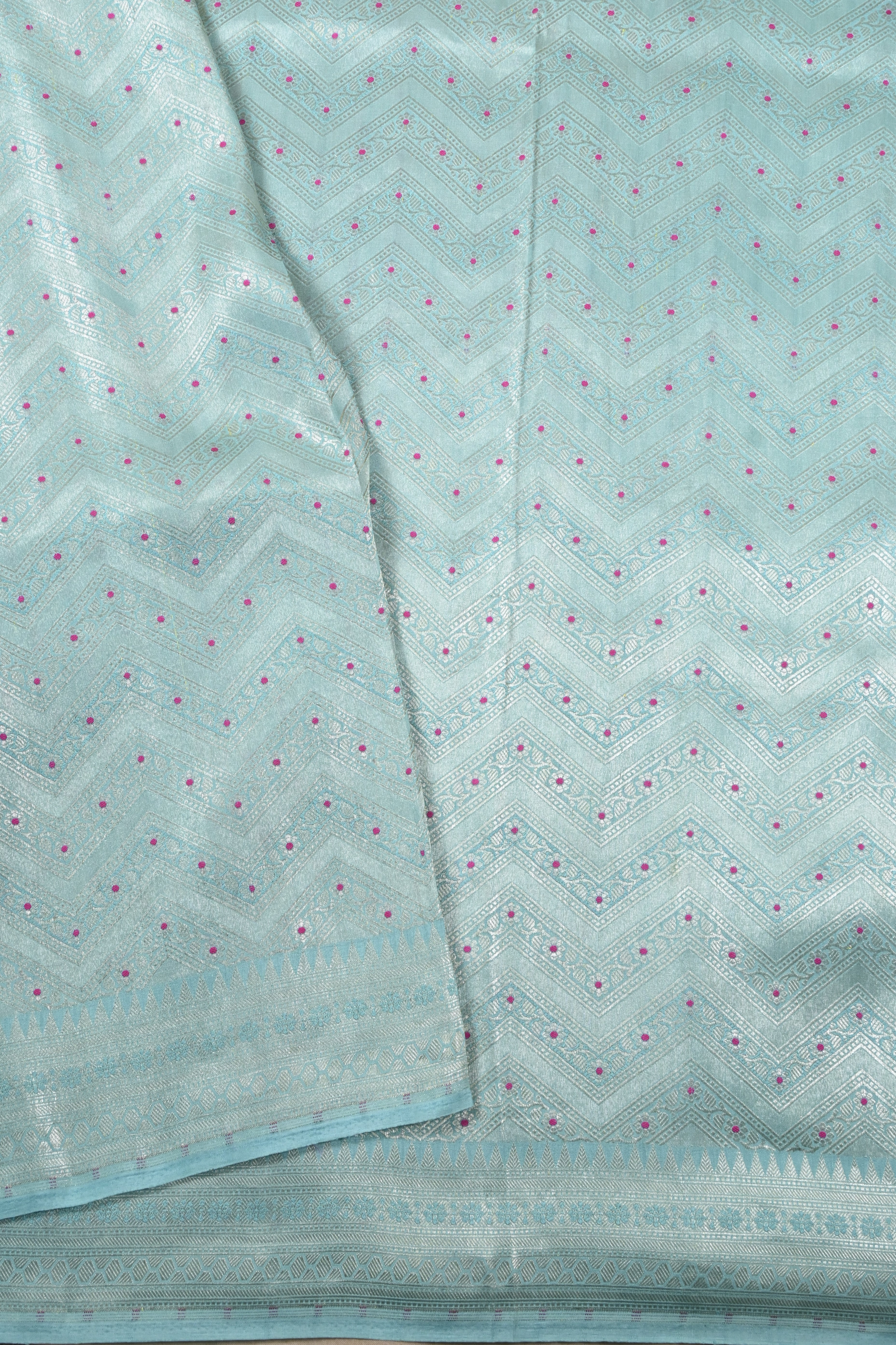 Shi Green Pure Banarasi Katan Tissue Silk Saree