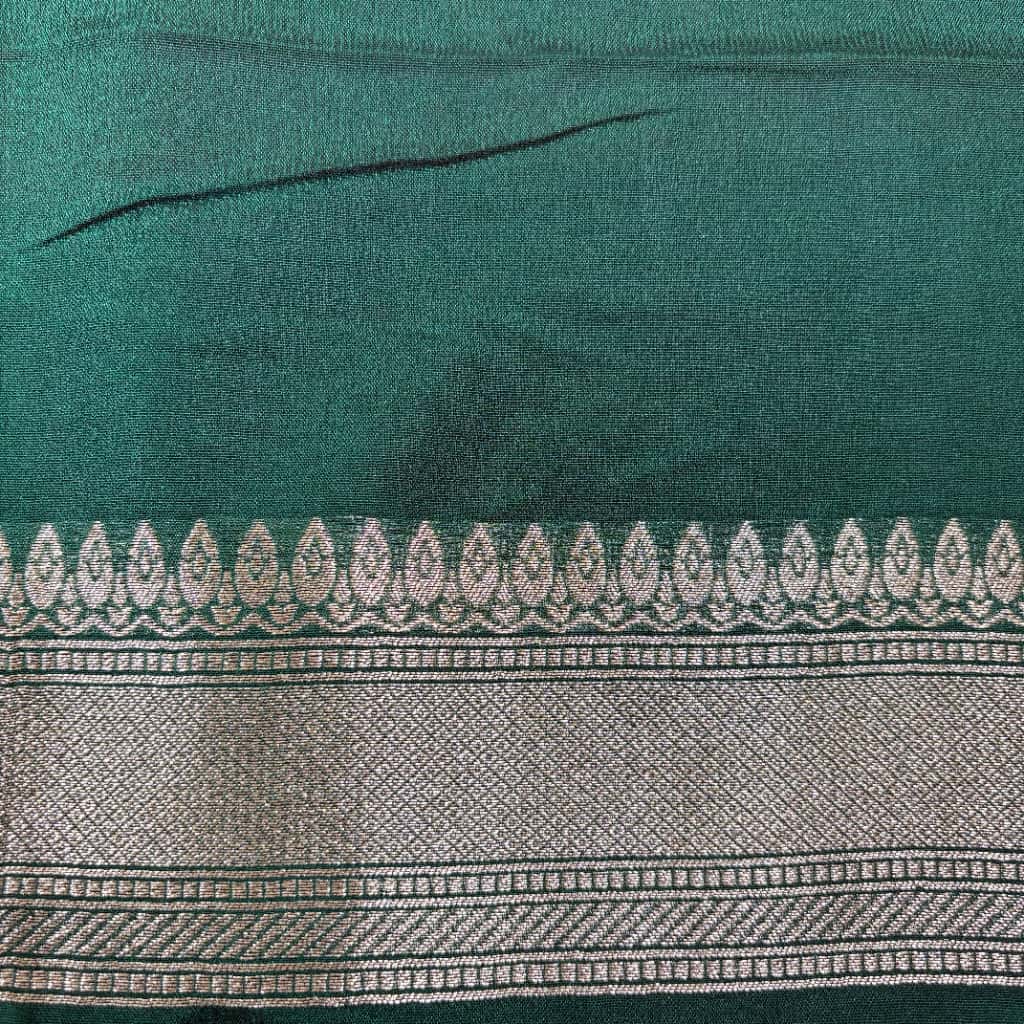 Wine Banarasi Katan Georgette Silk Saree