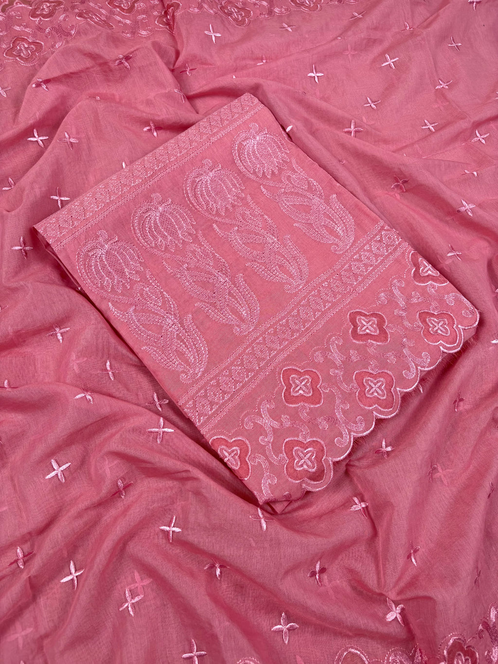 Pink Banarasi Cotton Suit
