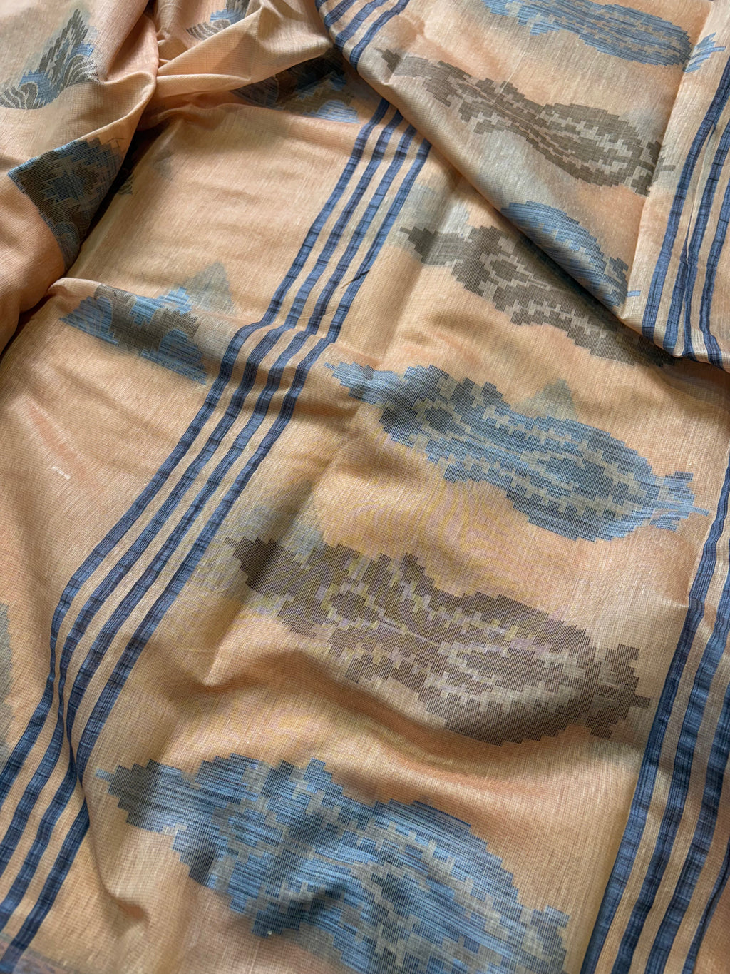 Beige Banarasi Fancy Mesrise Saree