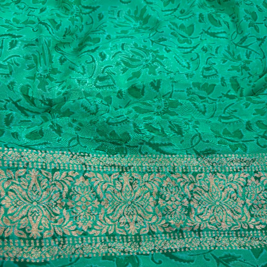 Dual Shade Banarasi Khaddi Georgette Silk Saree