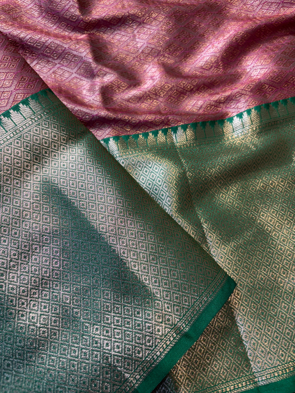 Contrast Banarasi Fancy Katan Meena Saree