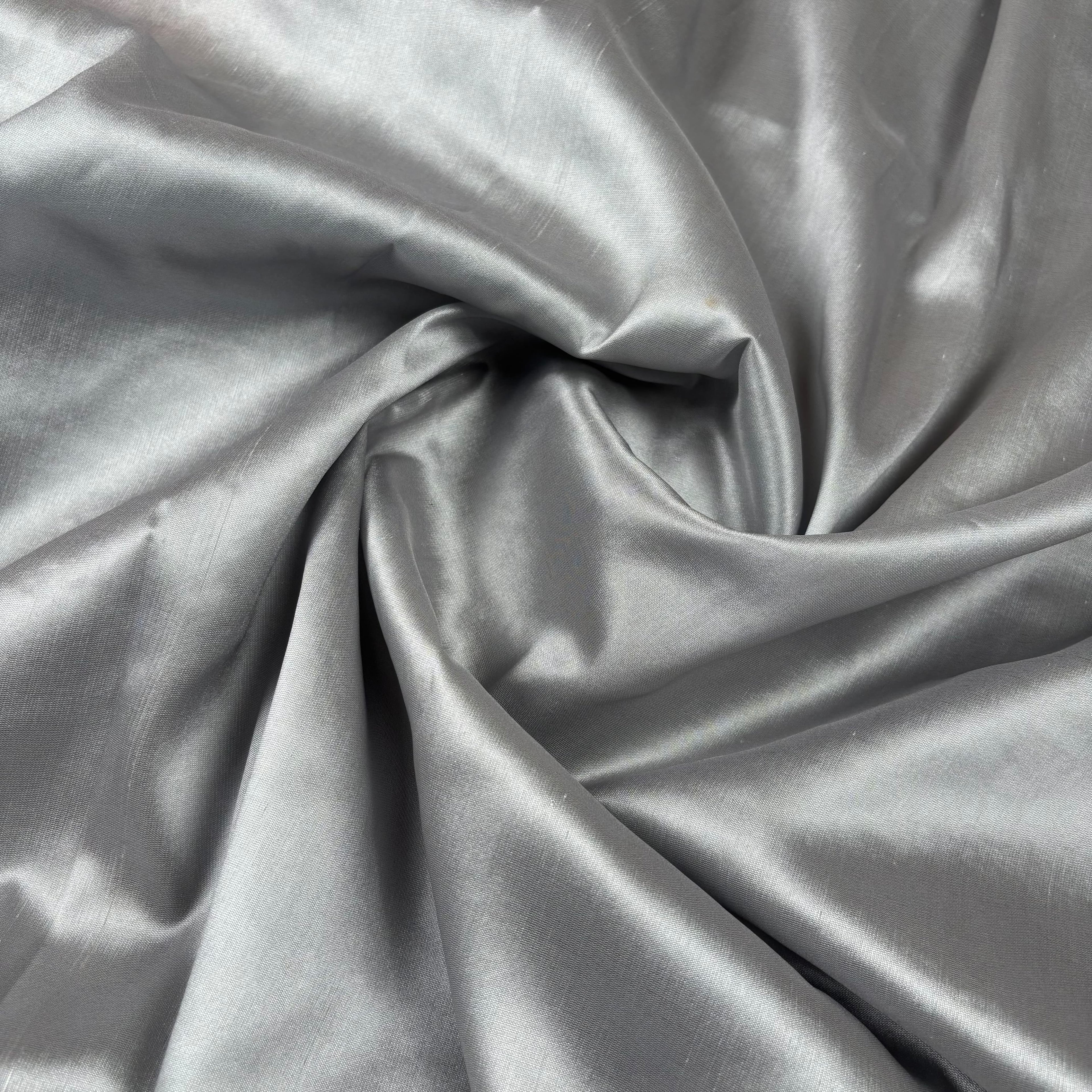 Grey Banarasi Softy Organza Silk Saree