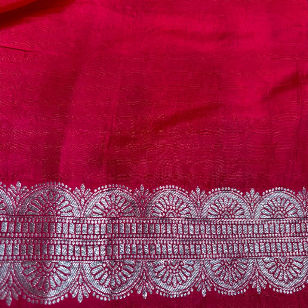 Red Banarasi Katan Silk Saree