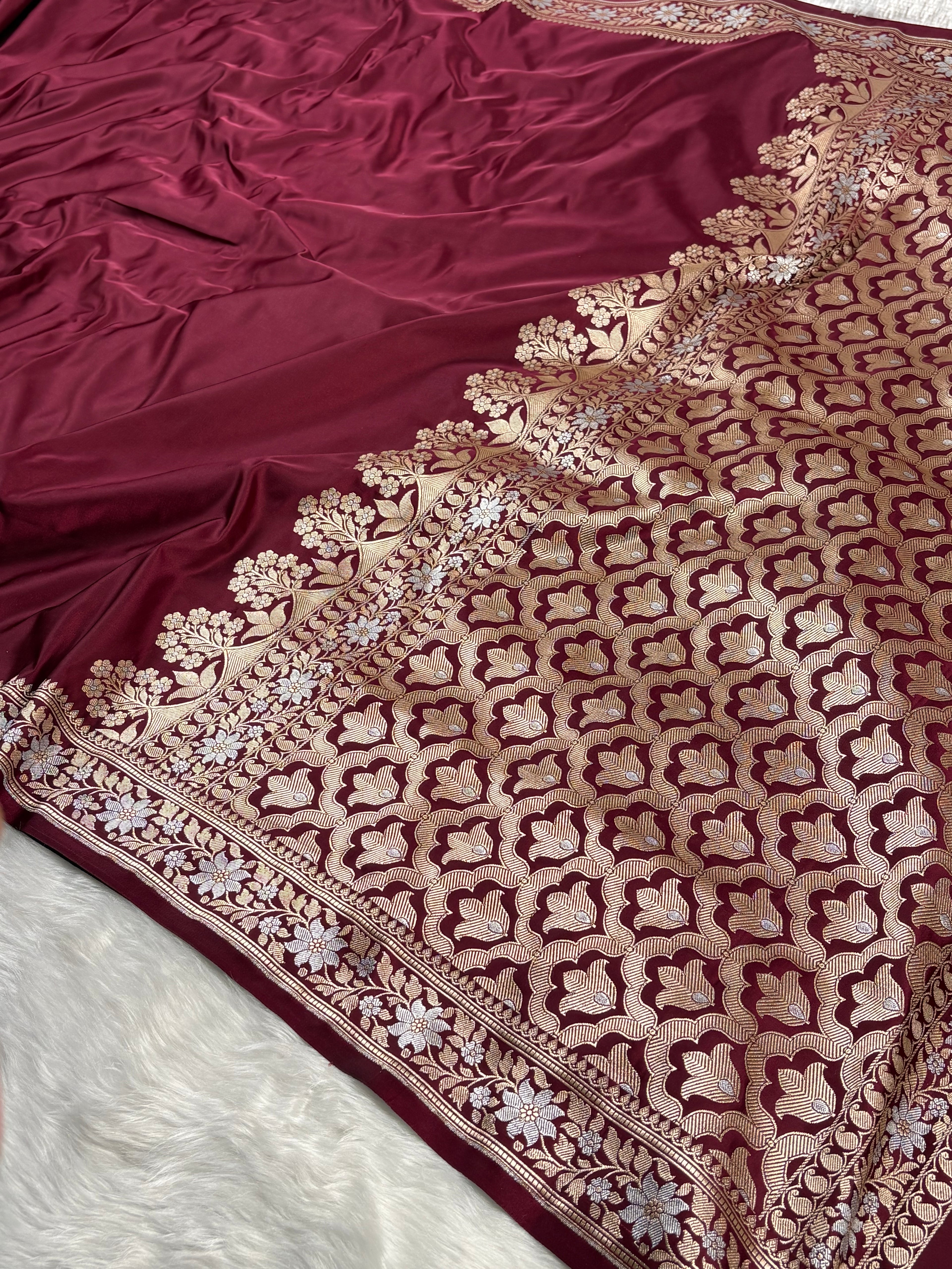 Mashru Katan Banarasi Saree