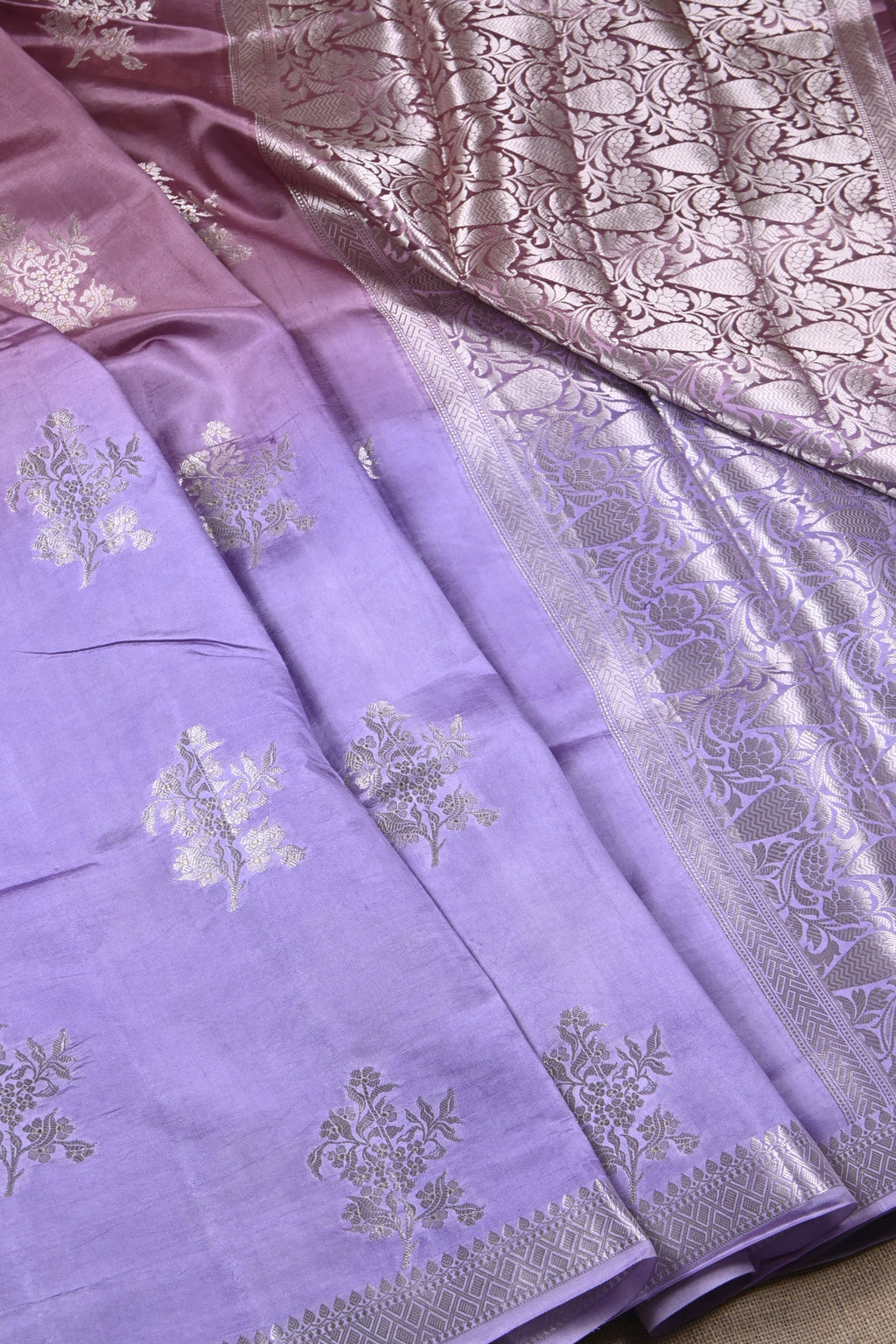 Dual Tone Pure Banarasi Katan Silk Saree