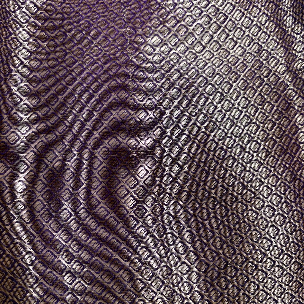 Purple Banarasi Katan Chanderi Silk Saree