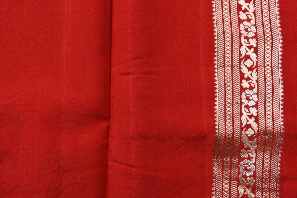 Red Pure Banarasi Katan Silk Saree