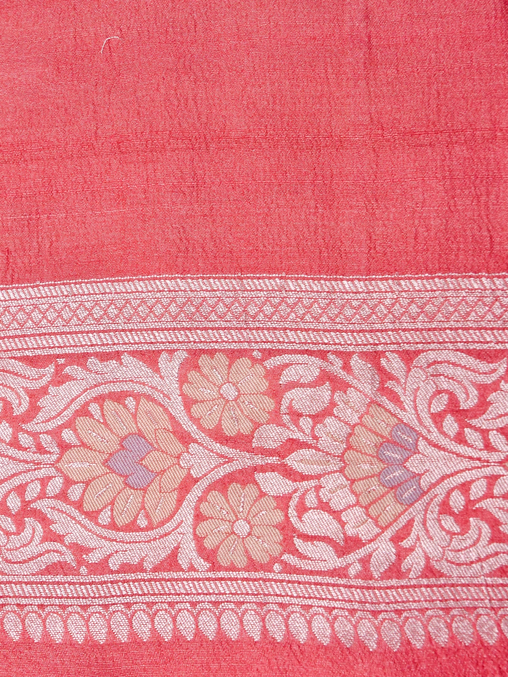 Handwoven Blush Pink Banarasi Tussar Silk Saree