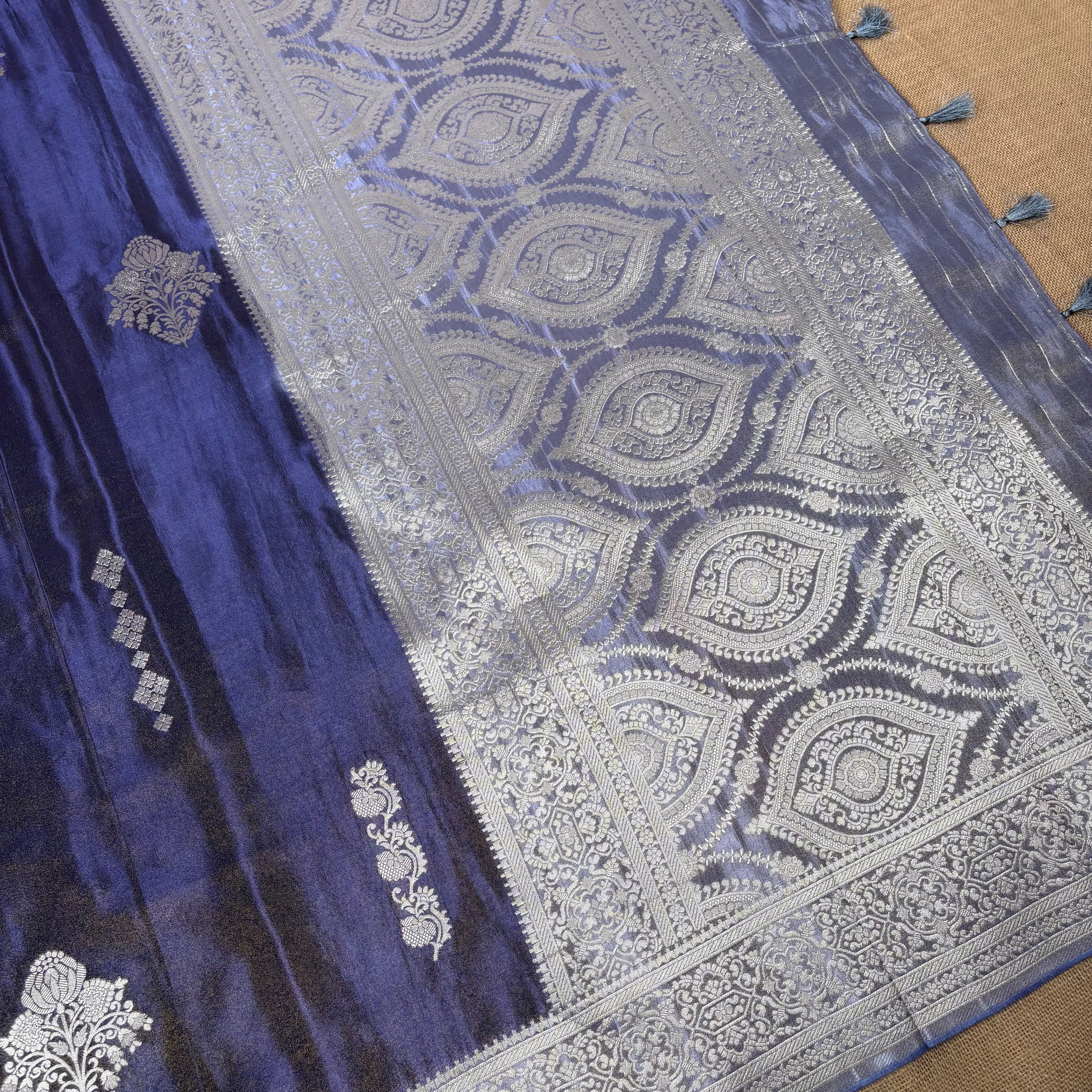 Royal Blue Banarasi Tissue Silk Saree
