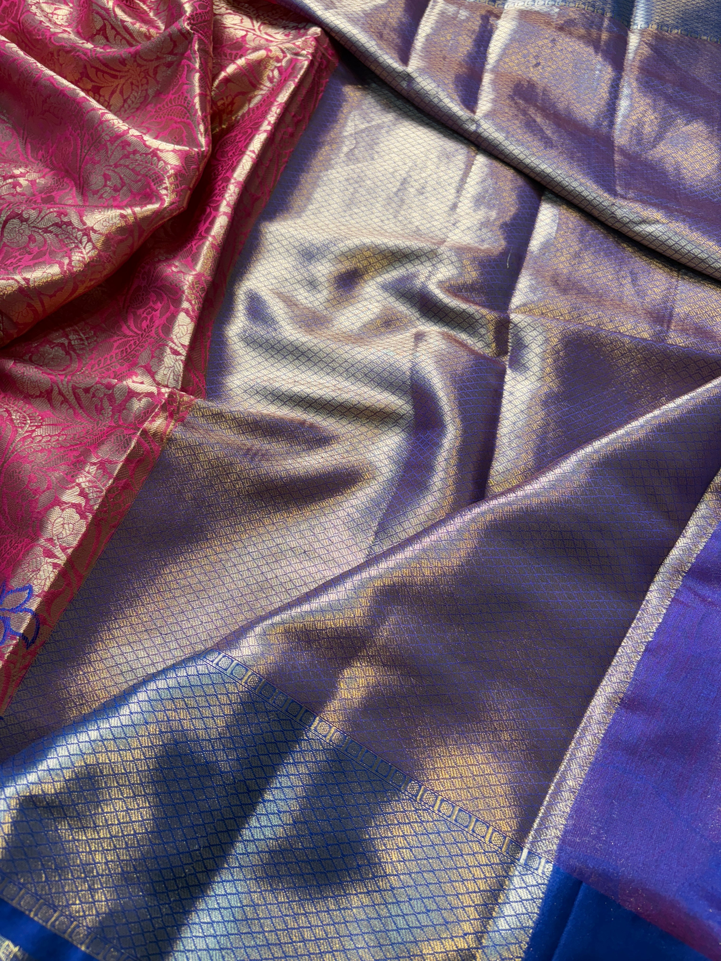 Contrast Banarasi Fancy Katan Brocade Saree
