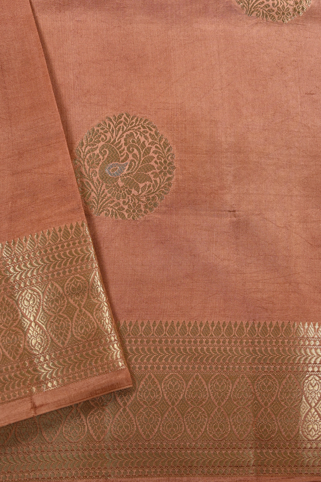 Dual Tone Pure Banarasi Katan Alfi Silk Saree
