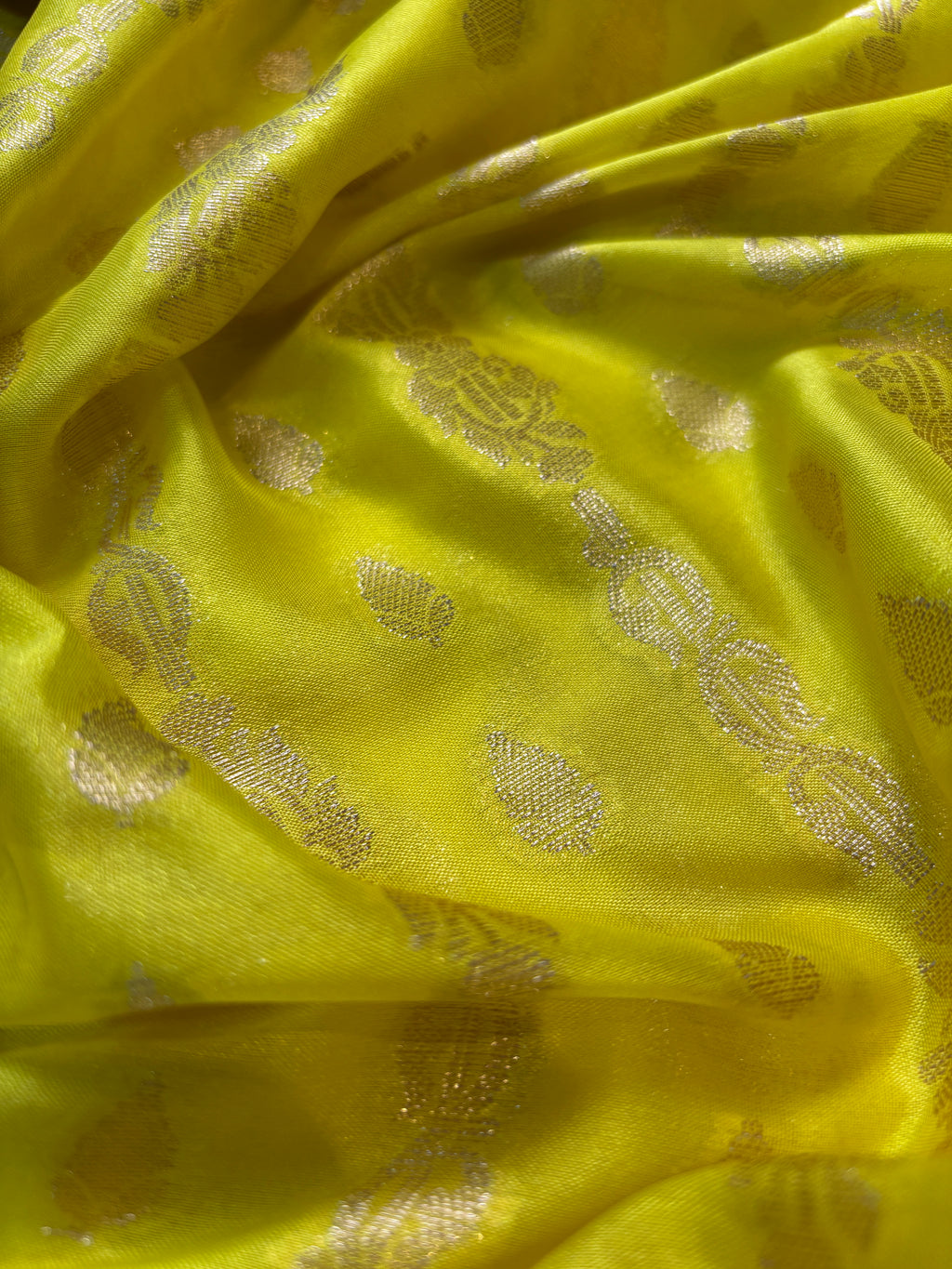 Mustard Banarasi Katan Silk Saree