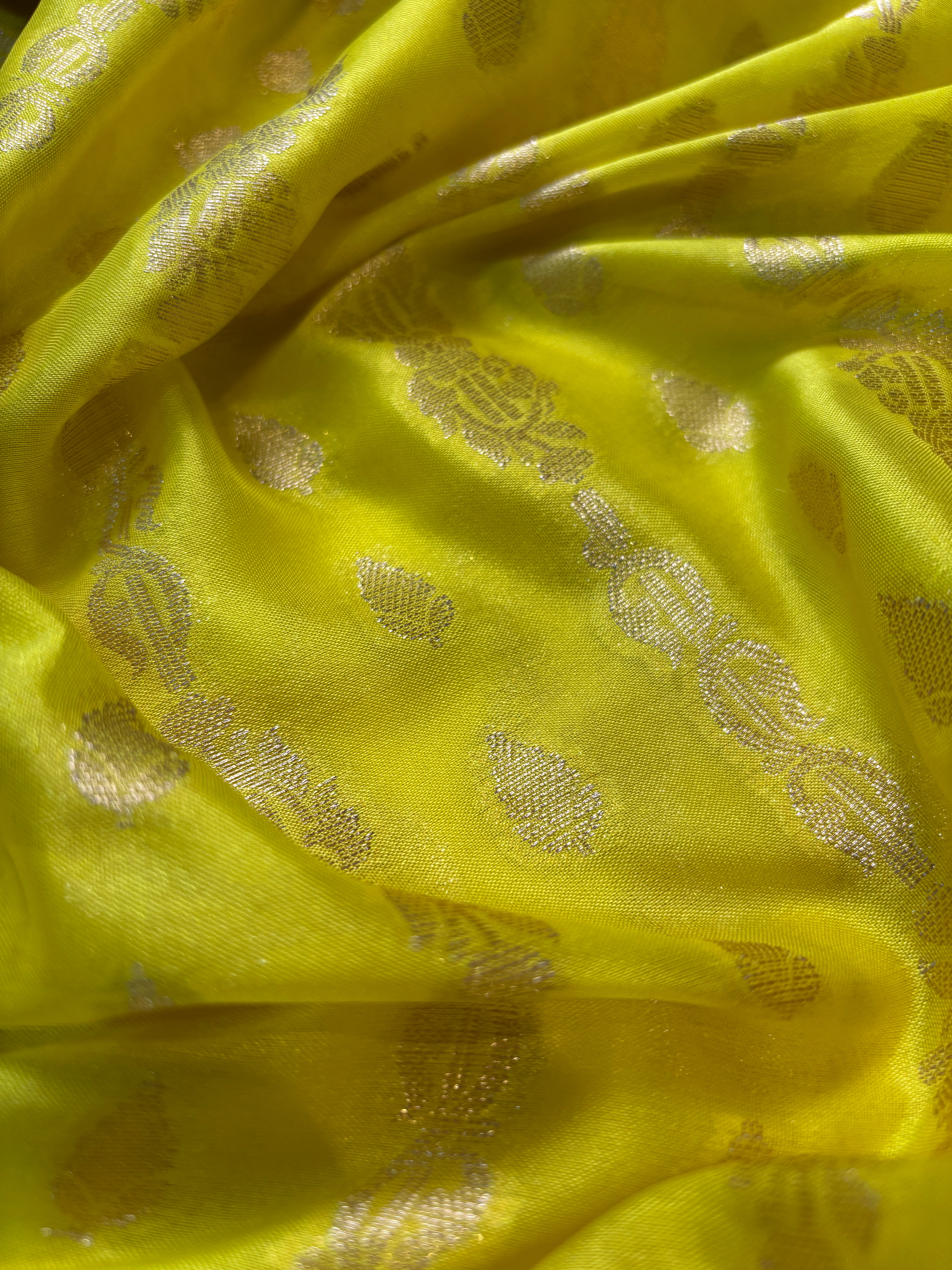 Mustard Banarasi Katan Silk Saree