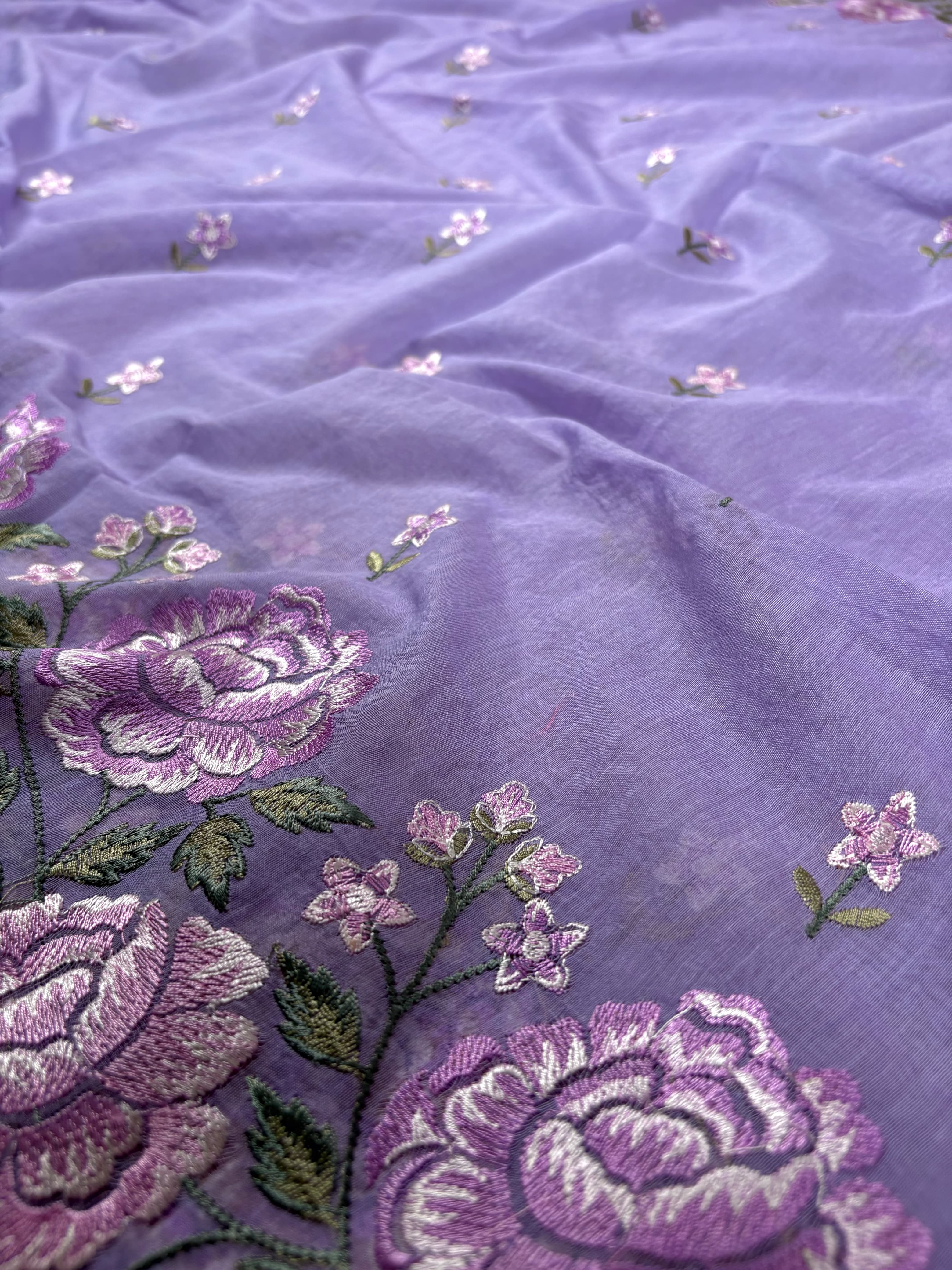 Lavender Banarasi Cotton Suit