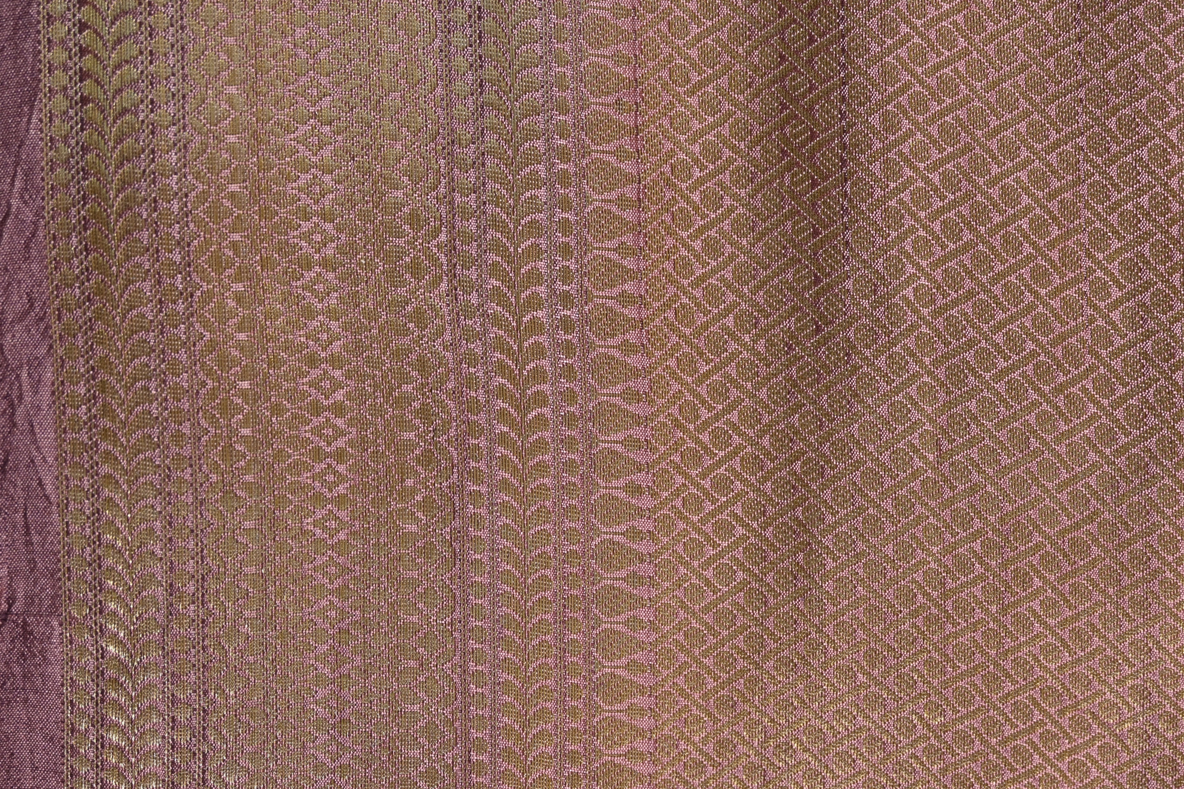 Dual Tone Pure Banarasi Katan Alfi Silk Saree