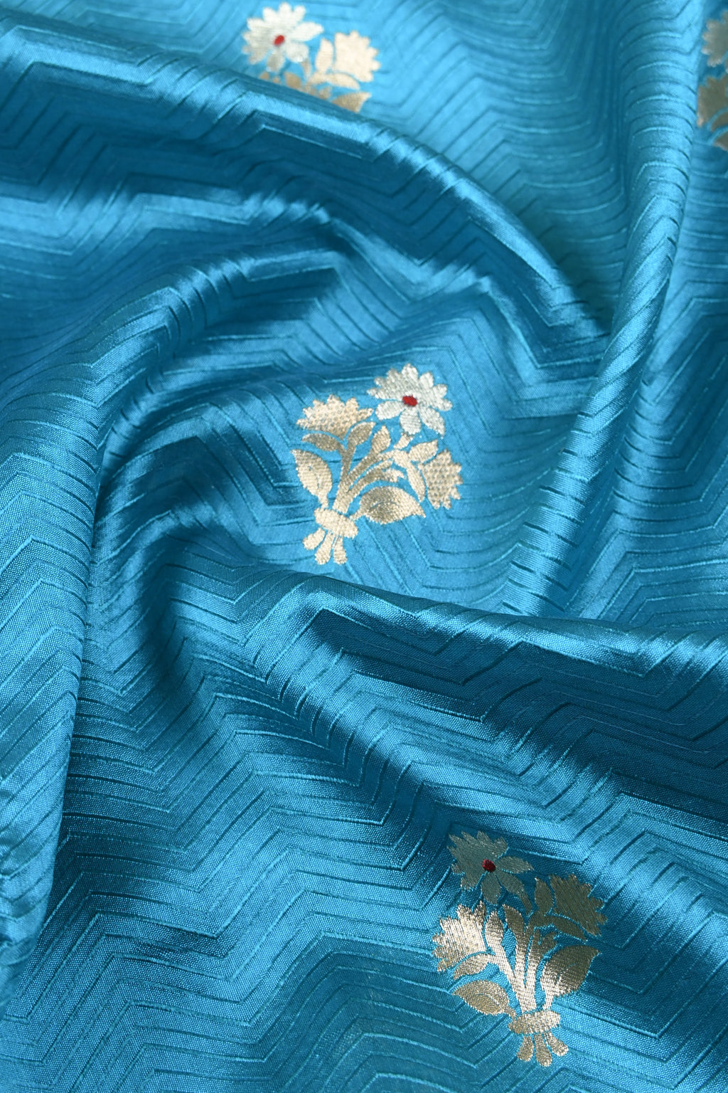 Blue Pure Banarasi Katan Silk Saree