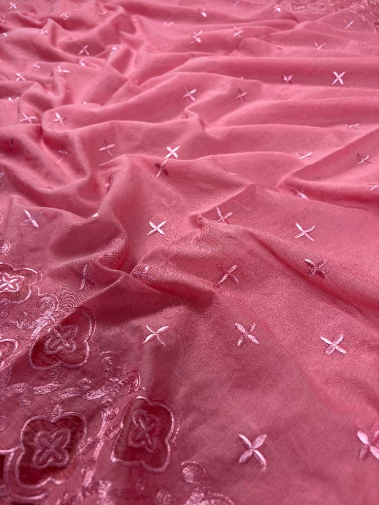 Pink Banarasi Cotton Suit