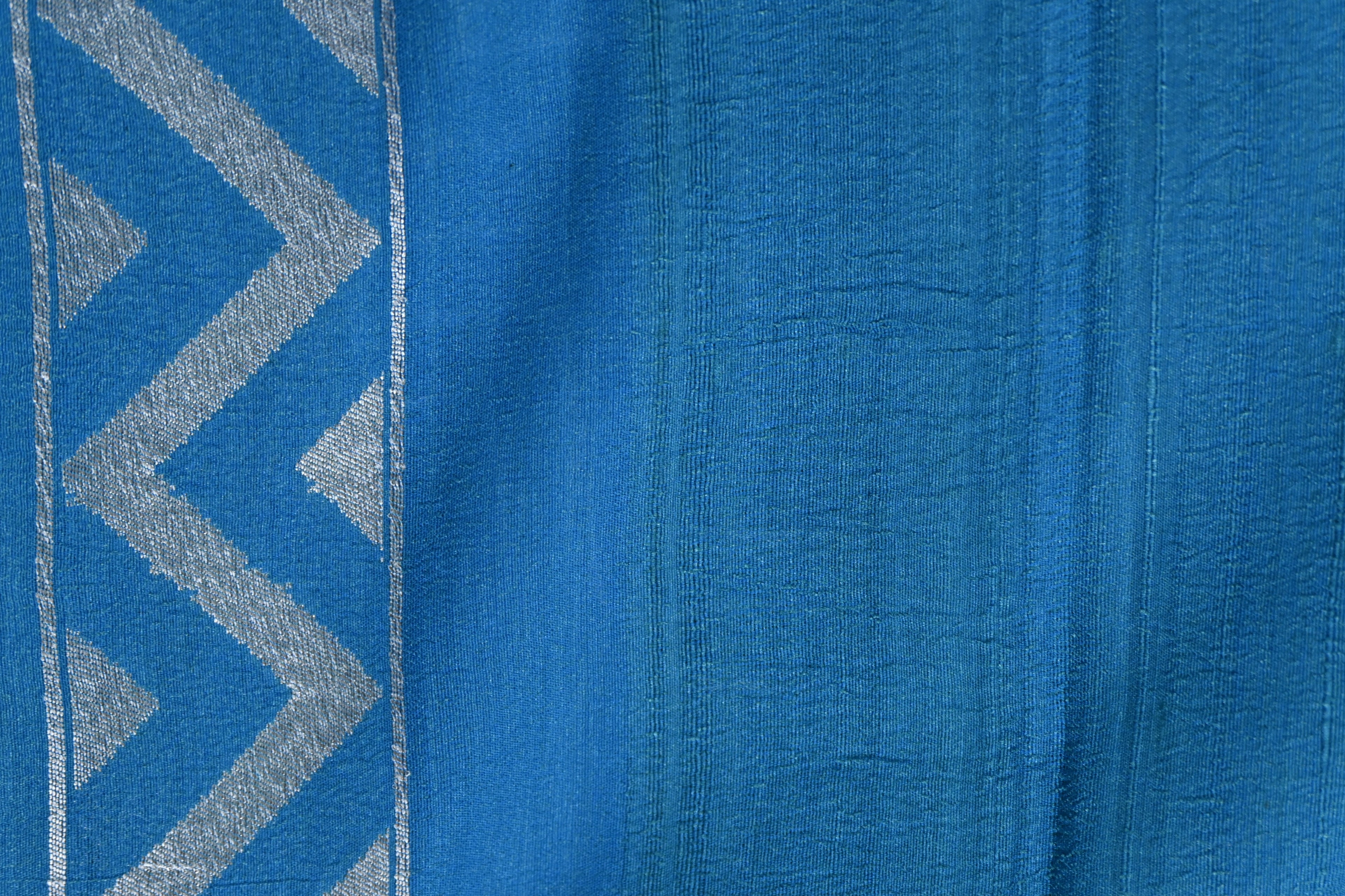 Mist Blue Pure Banarasi Tussar Georgette Saree