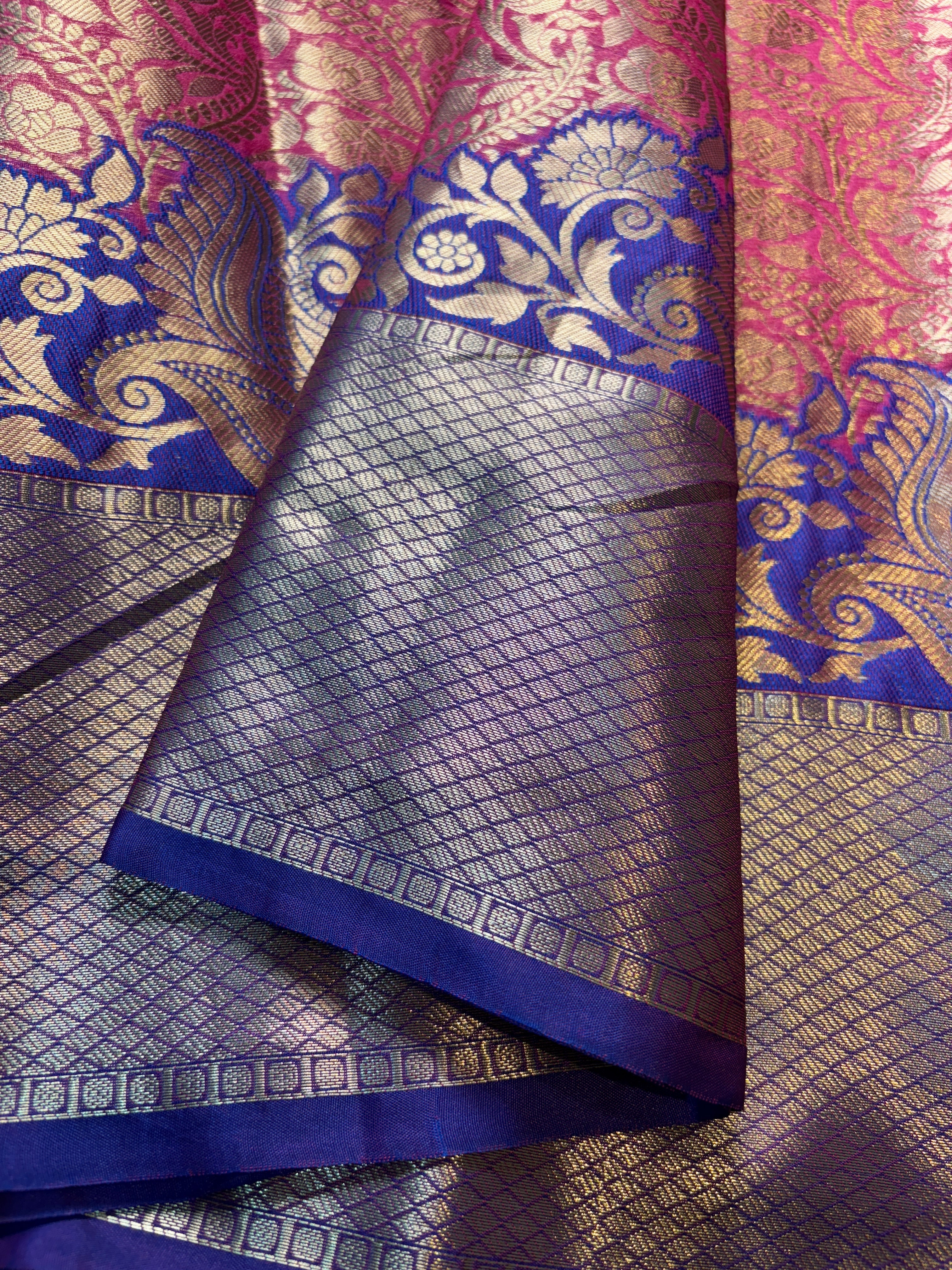 Contrast Banarasi Fancy Katan Brocade Saree