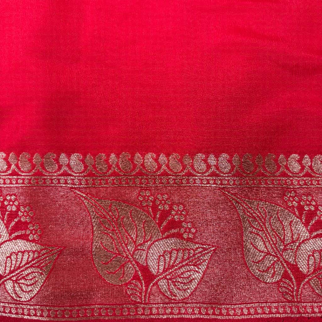 Bottle Green Banarasi Katan Georgette Silk Saree