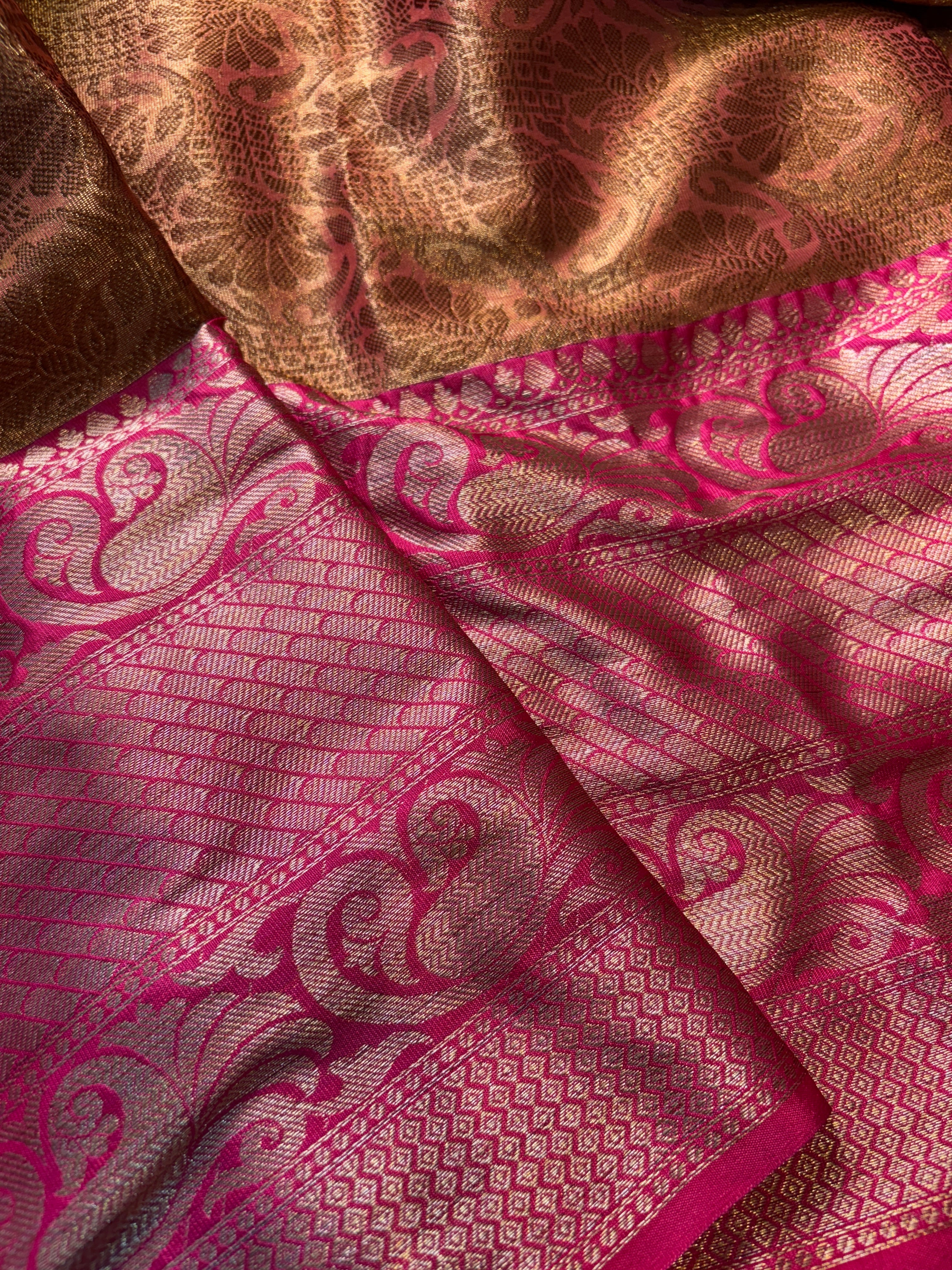Contrast Banarasi Fancy Tissue Meena Saree