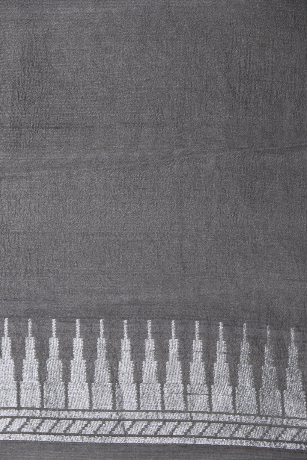 Grey Pure Banarasi Tussar Georgette Silk Saree