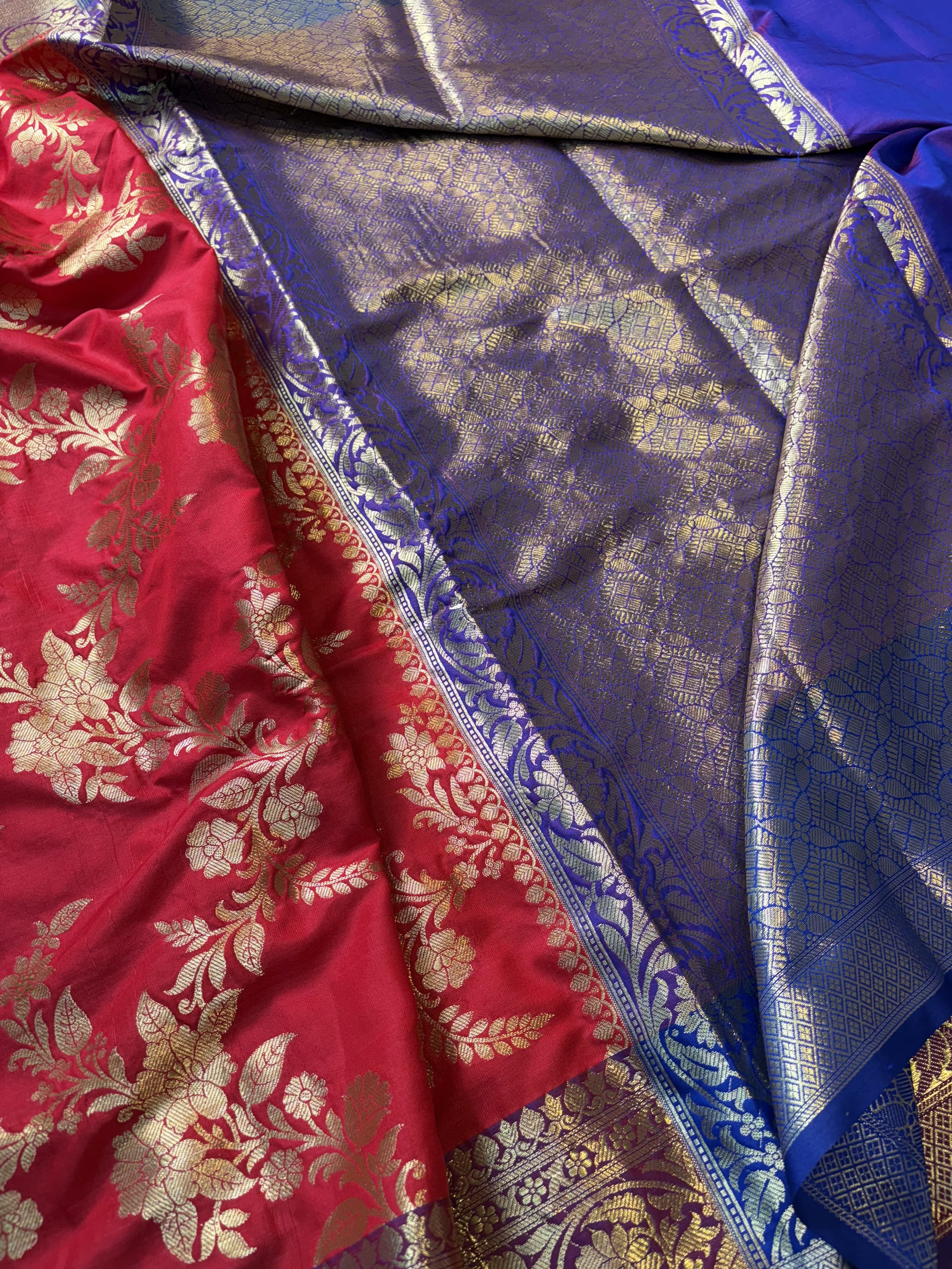 Contrast Banarasi Fancy Katan Silk Saree