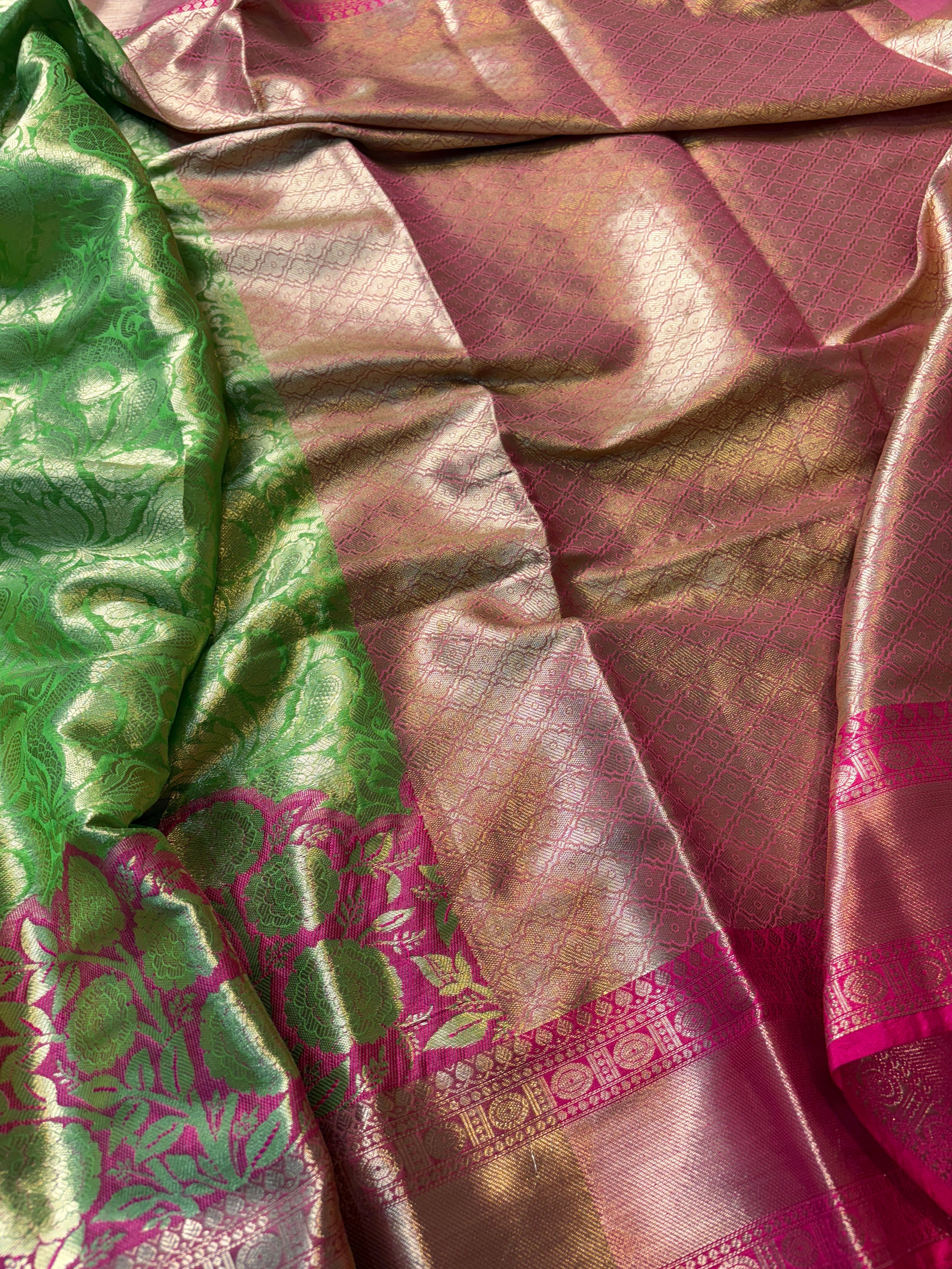 Contrast Banarasi Fancy Katan Brocade Silk Saree