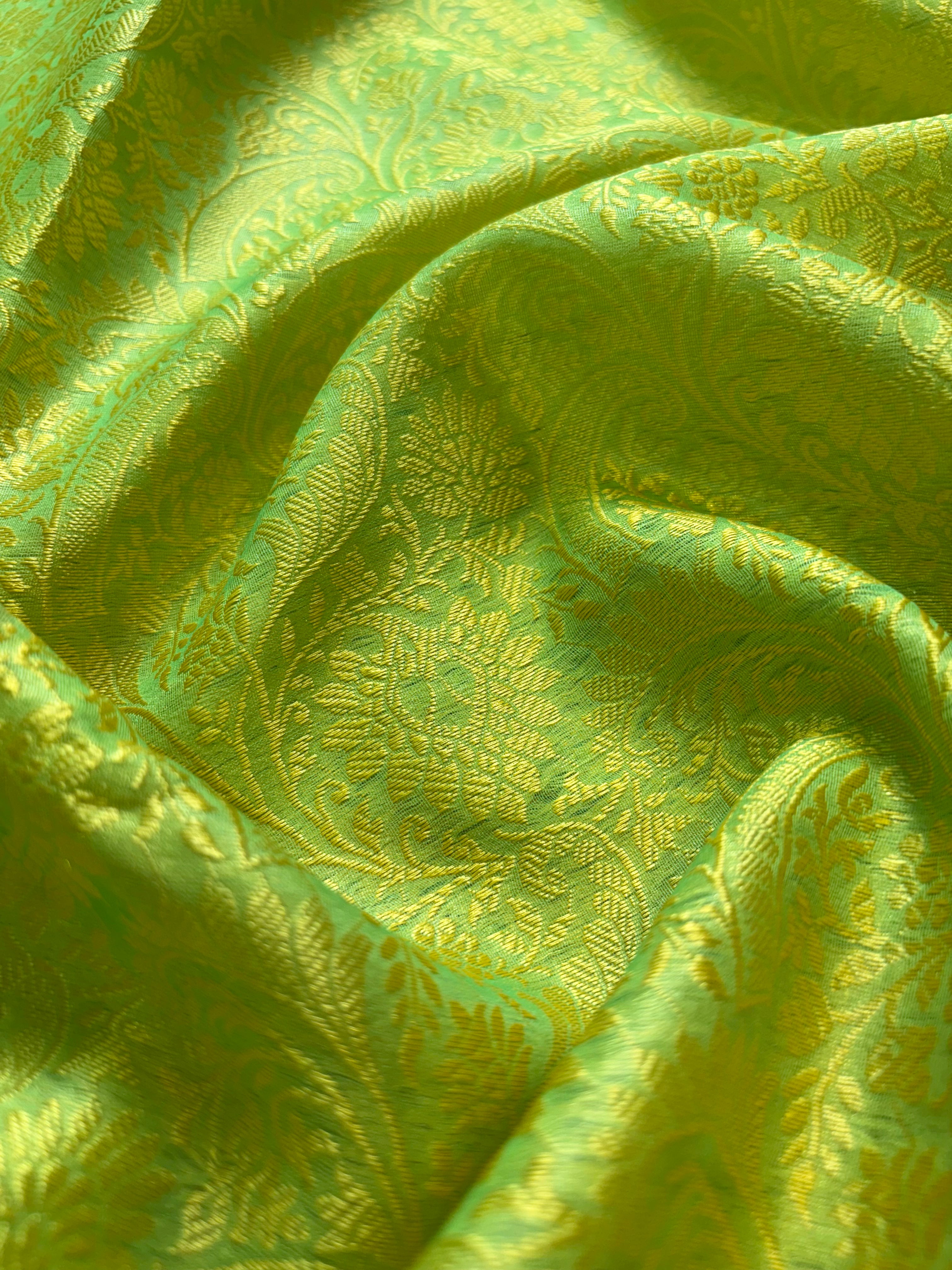 Contrast Banarasi Fancy Katan Tanchui Meena Saree