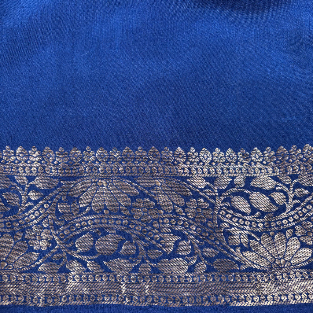 Royal Blue Banarasi Katan Silk Saree