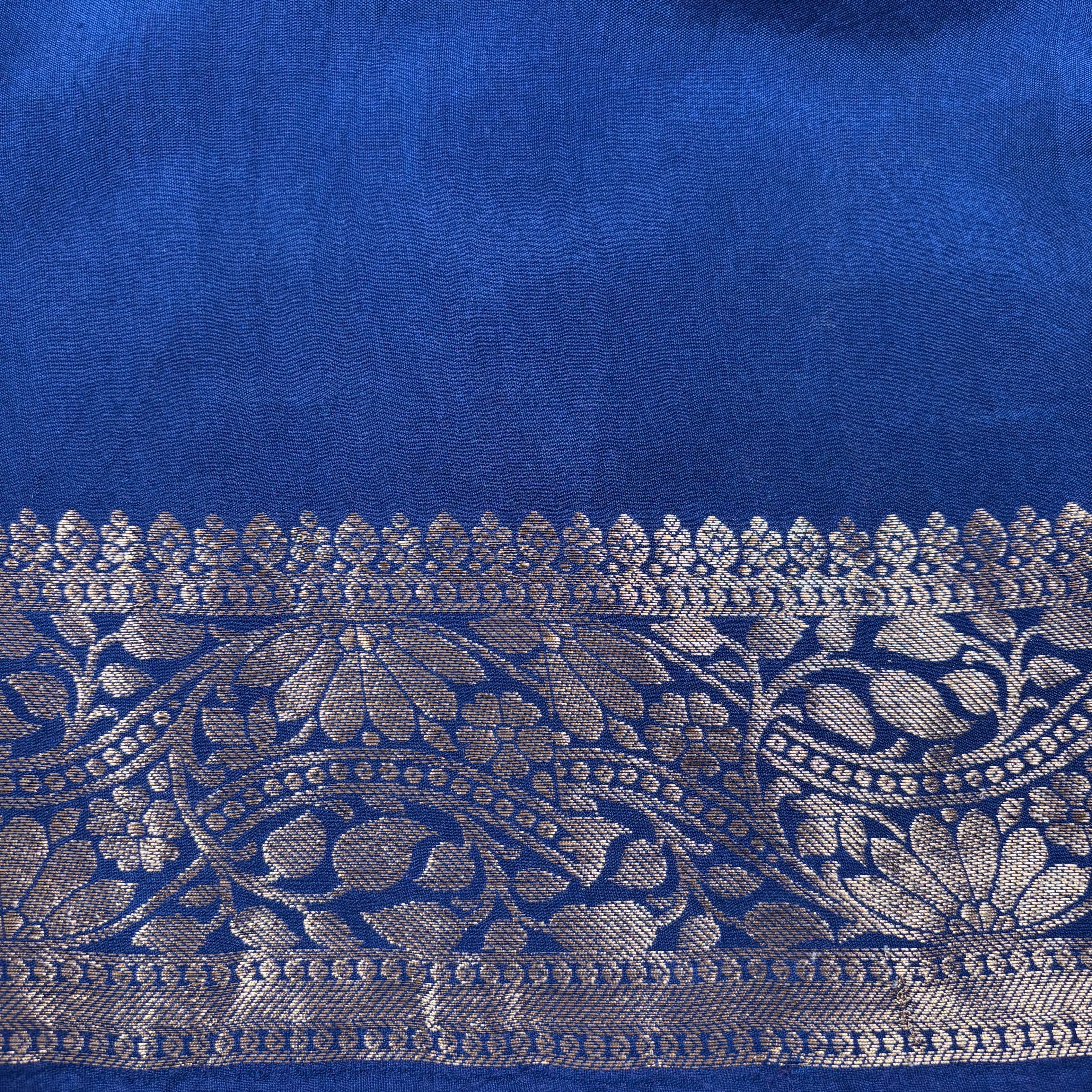 Royal Blue Banarasi Katan Silk Saree