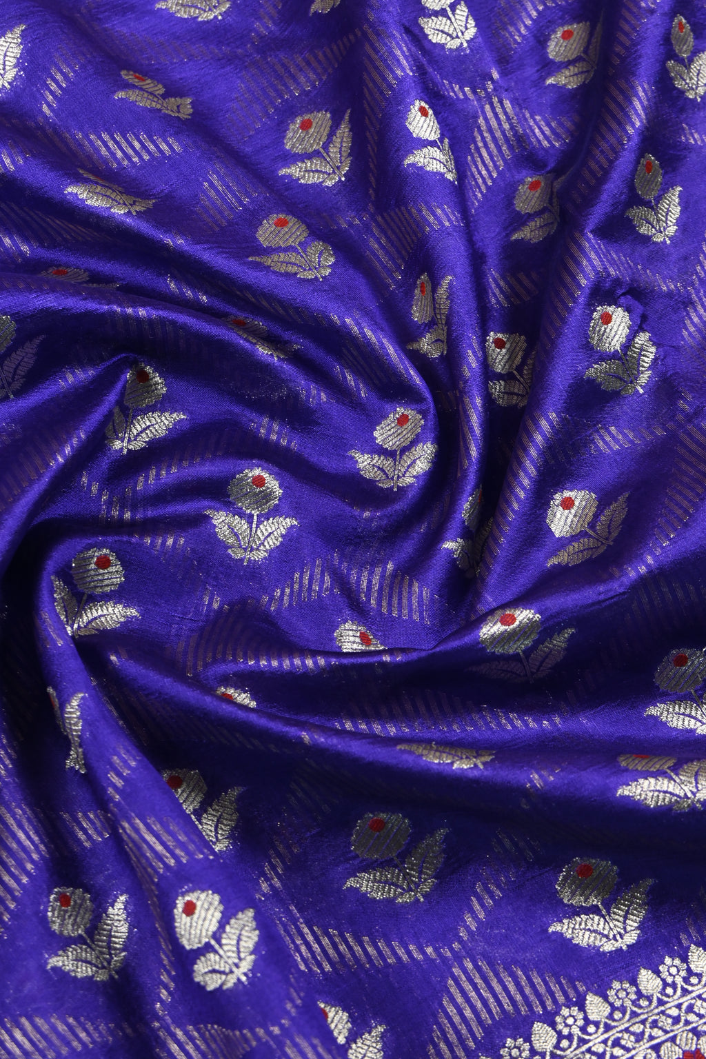 Purple Pure Banarasi Katan Silk Saree