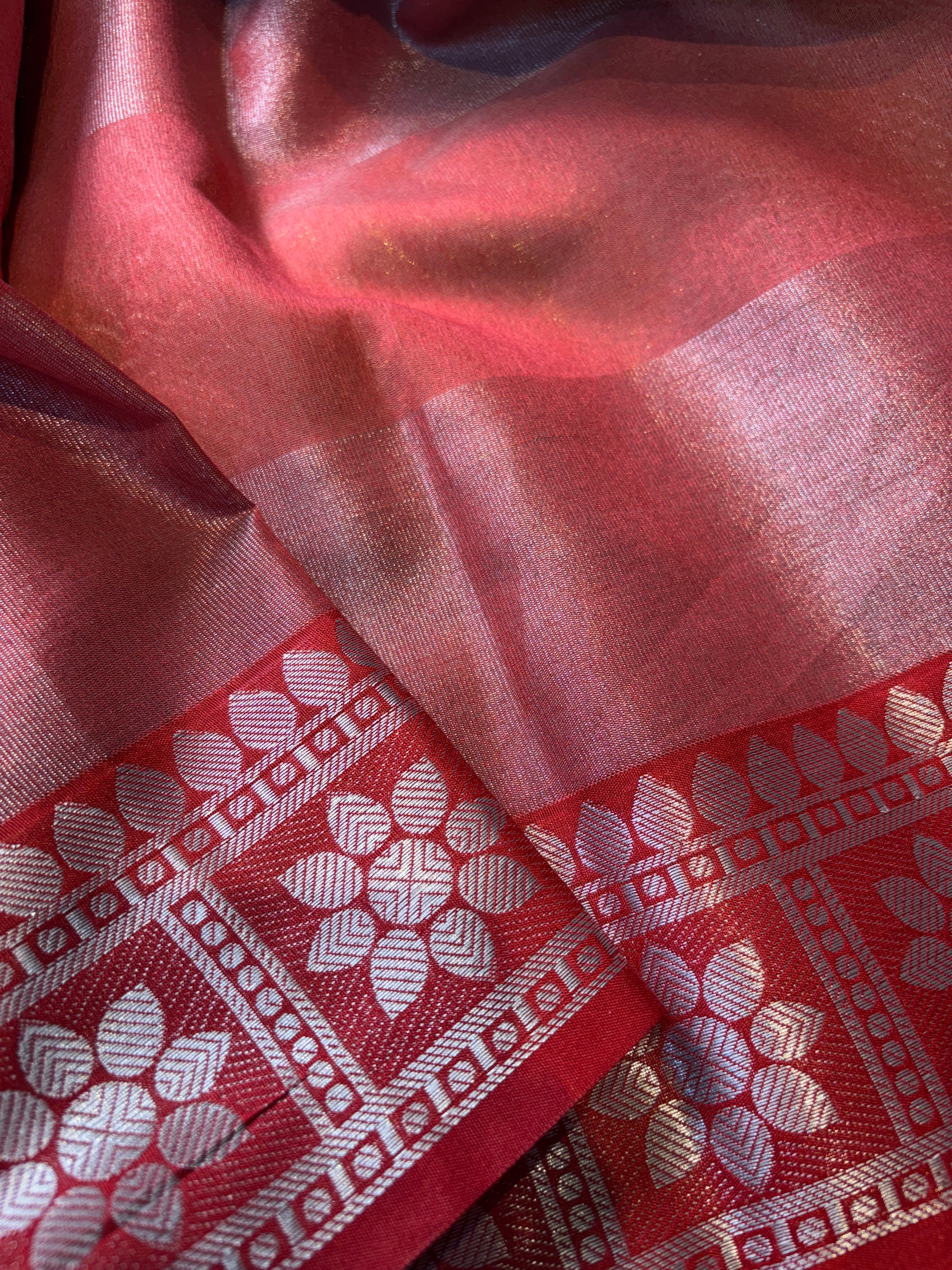 Sky Blue Banarasi Tissue Silk Saree