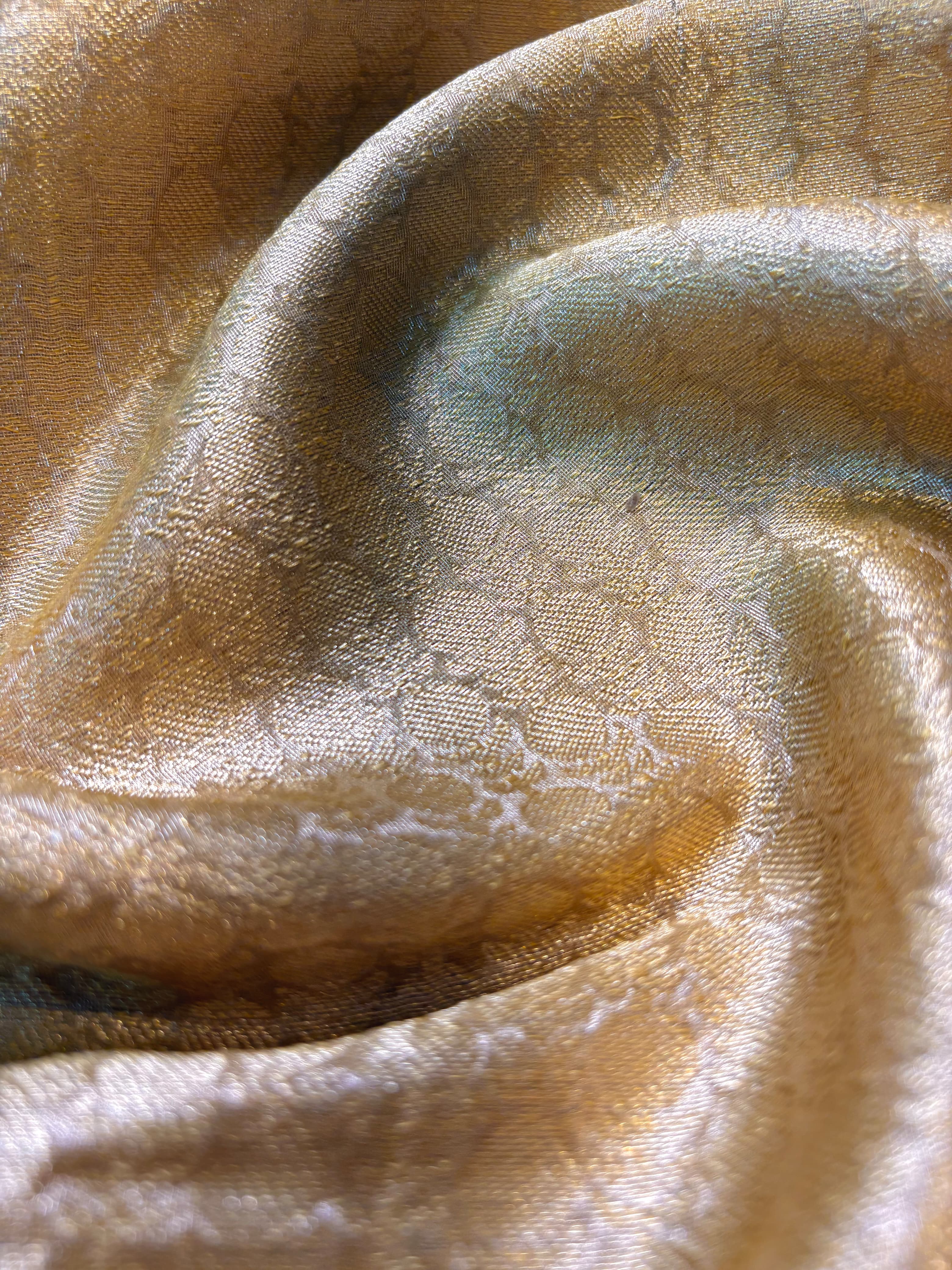 Contrast Banarasi Katan Tissue Brocade Saree