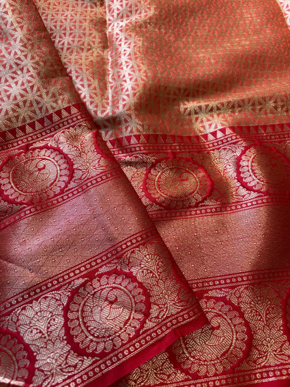 Contrast Banarasi Katan Tissue Brocade Saree