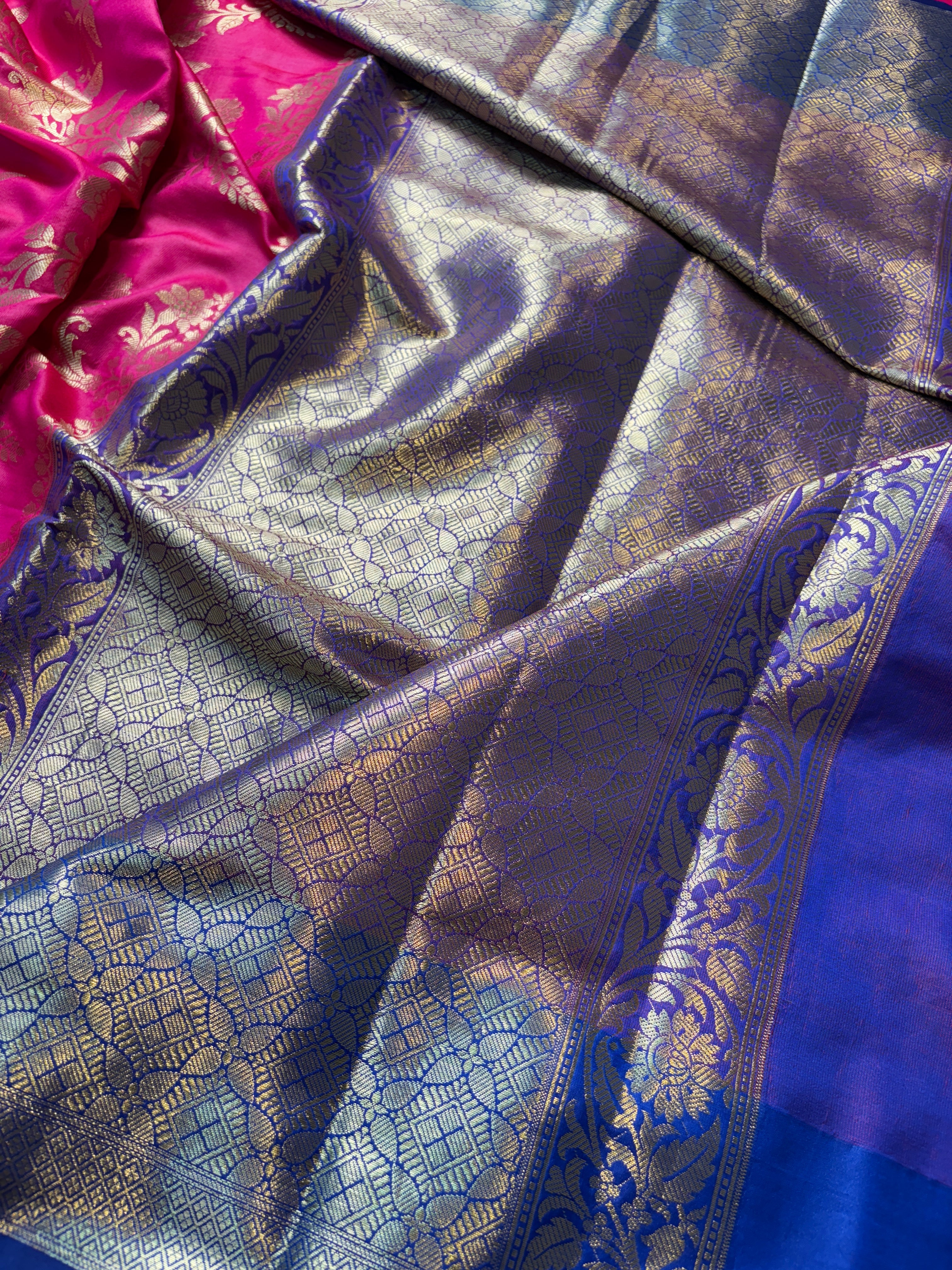 Contrast Banarasi Fancy Katan Saree
