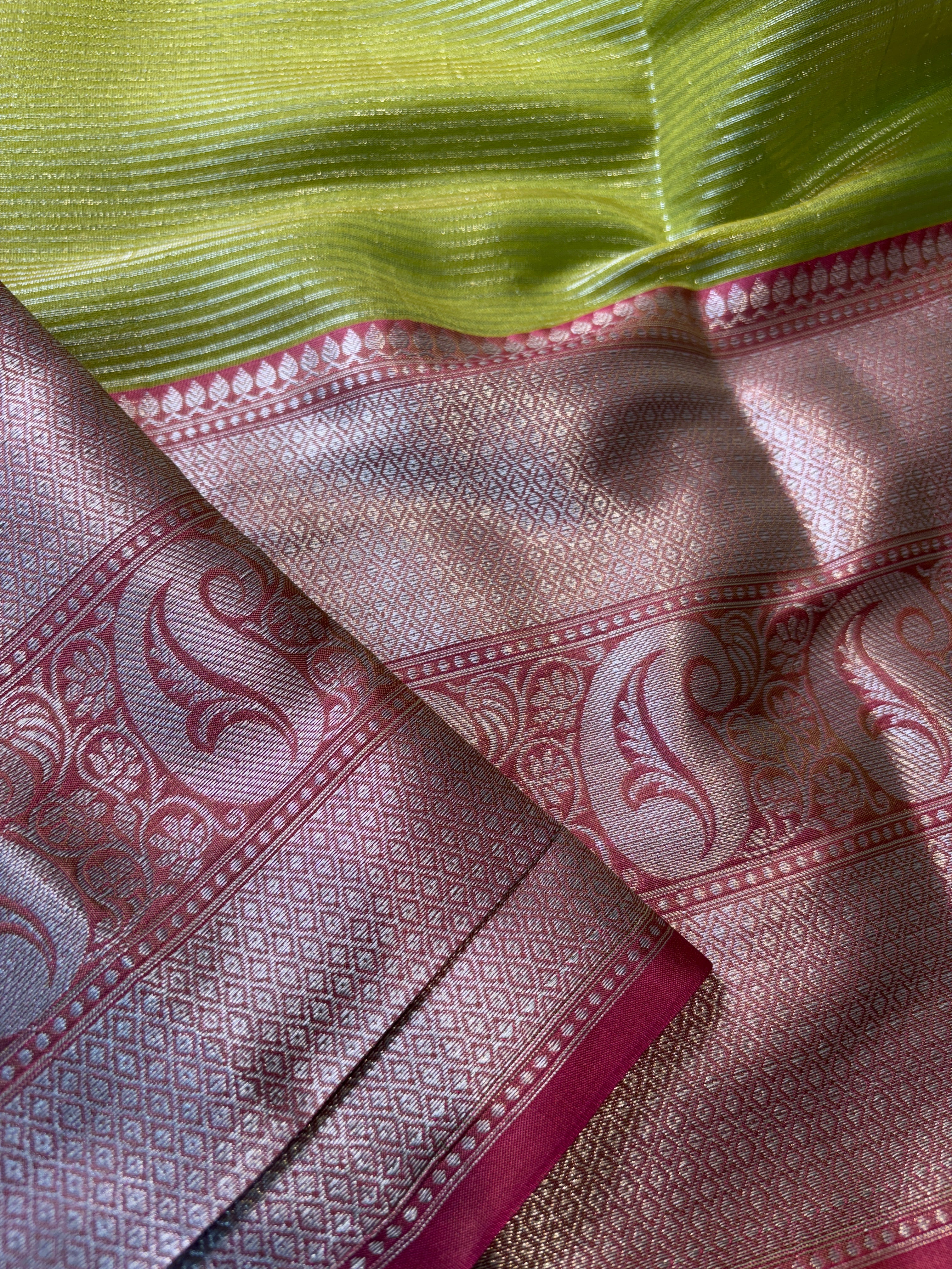 Green Banarasi Tissue Silk Saree